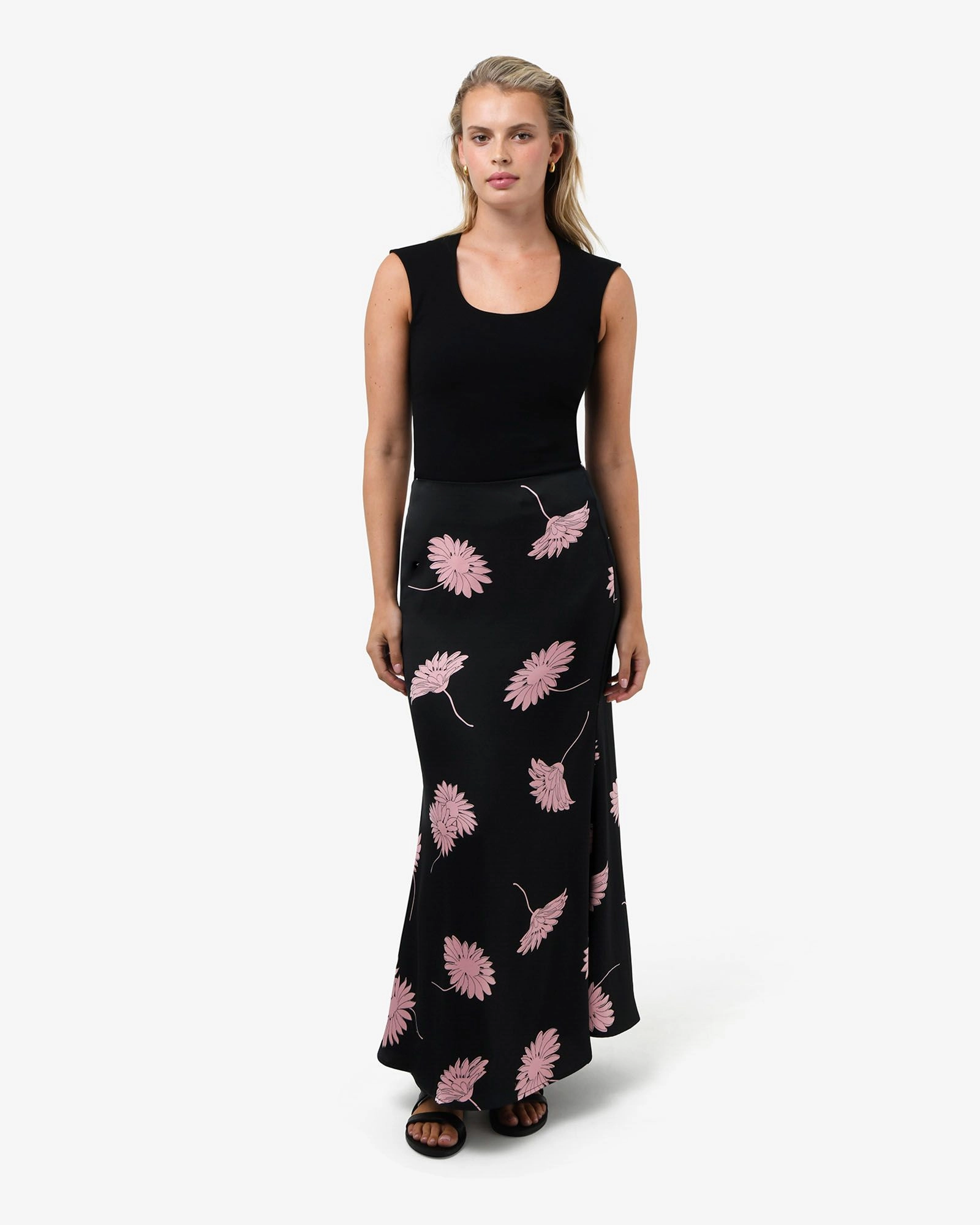 Forcast Clothing - Felicia Floral Satin Skirt