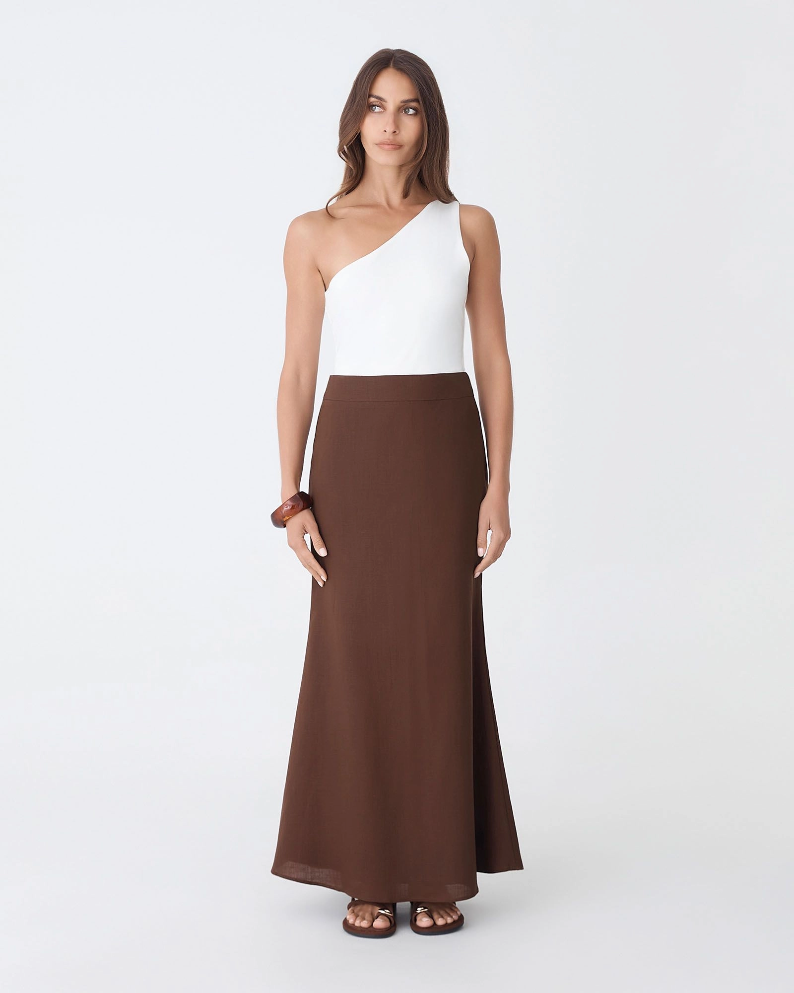 Forcast Clothing - Amelia Linen Blend Maxi Skirt