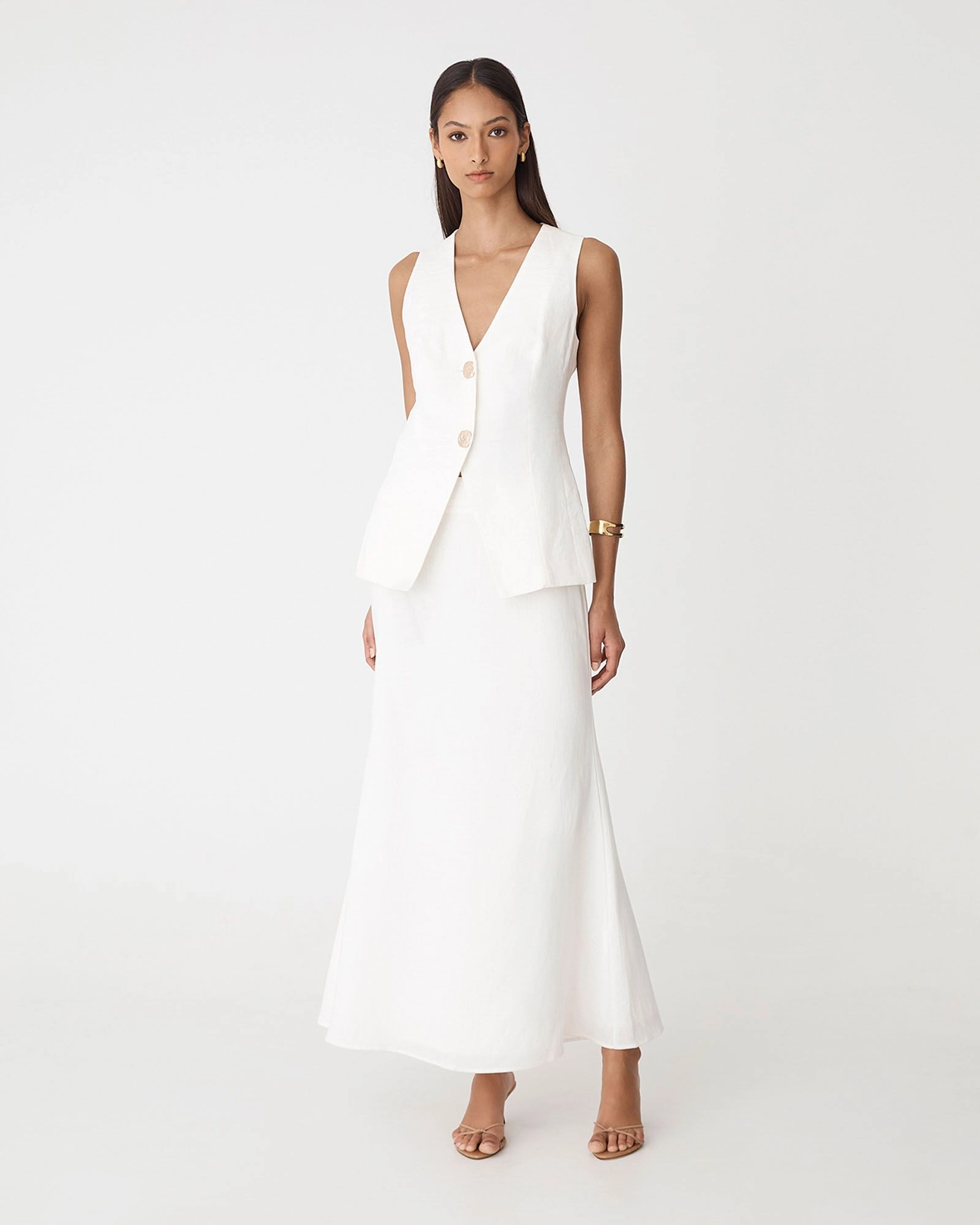 Forcast Clothing - Amelia Linen Blend Maxi Skirt