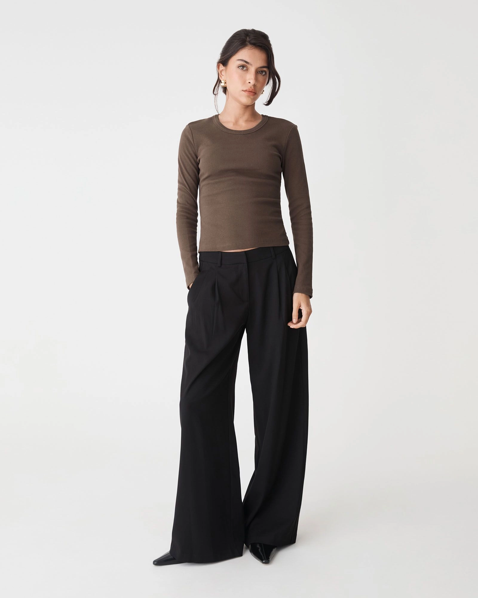 Forcast Clothing - Devon Long Sleeve Rib Tee