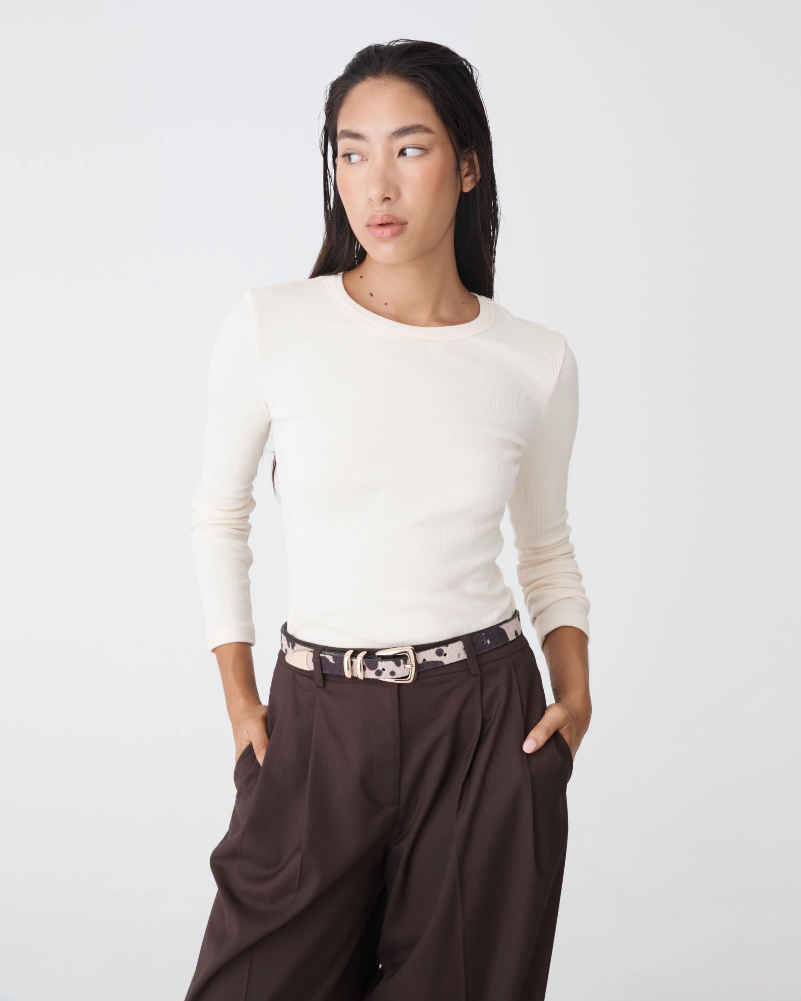 Forcast Clothing - Devon Long Sleeve Rib Tee