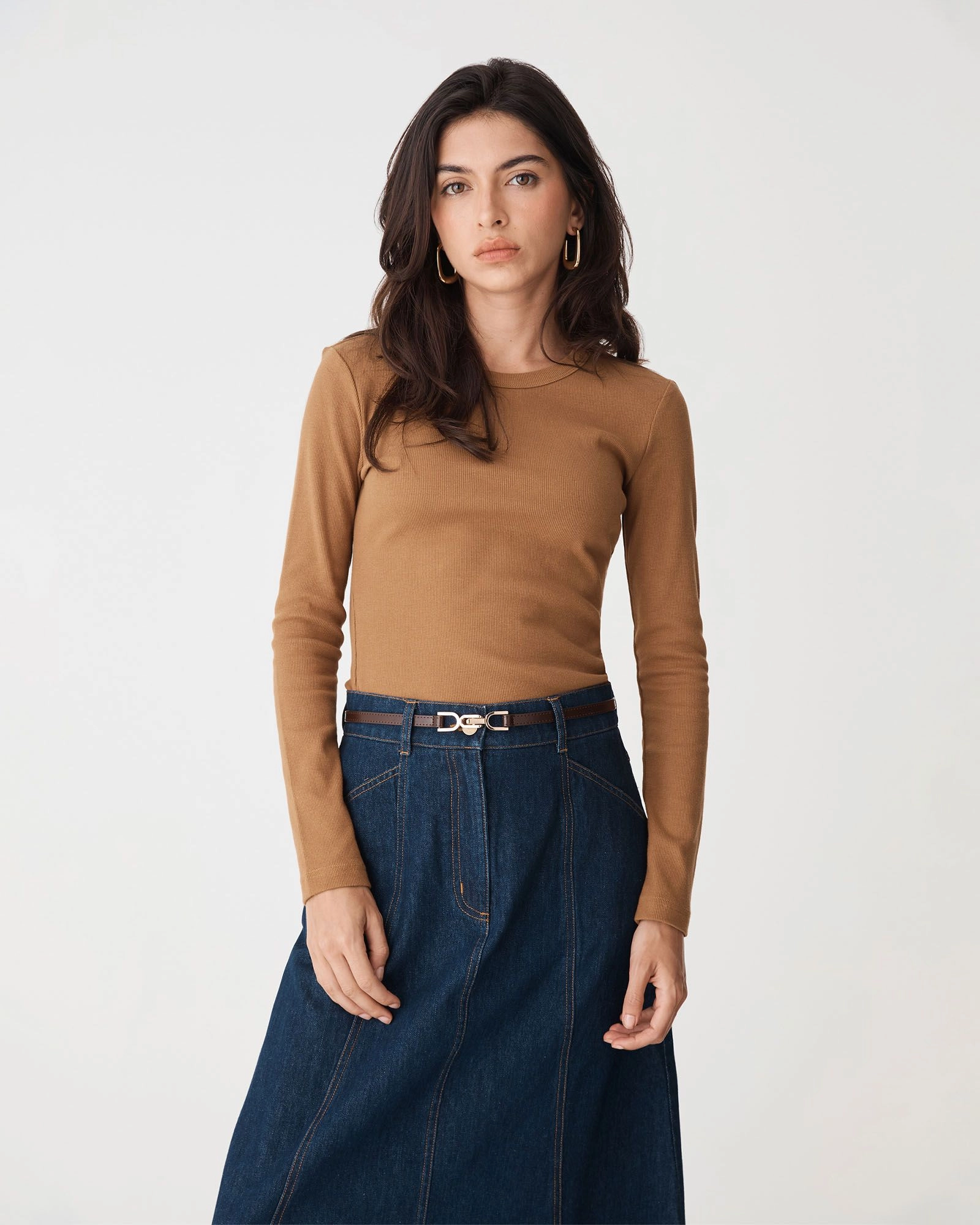 Forcast Clothing - Devon Long Sleeve Rib Tee