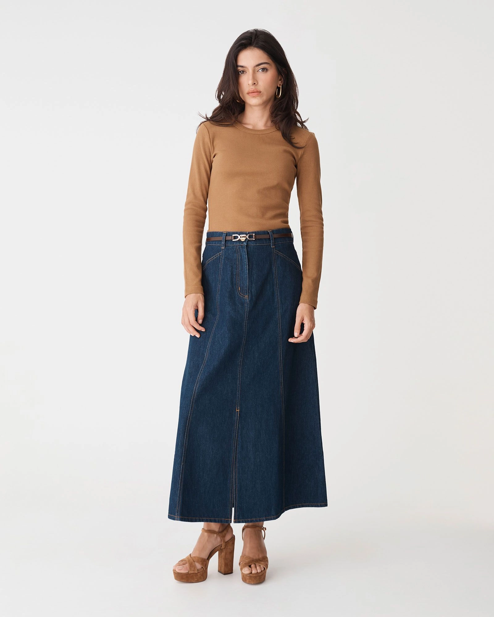 Forcast Clothing - Devon Long Sleeve Rib Tee