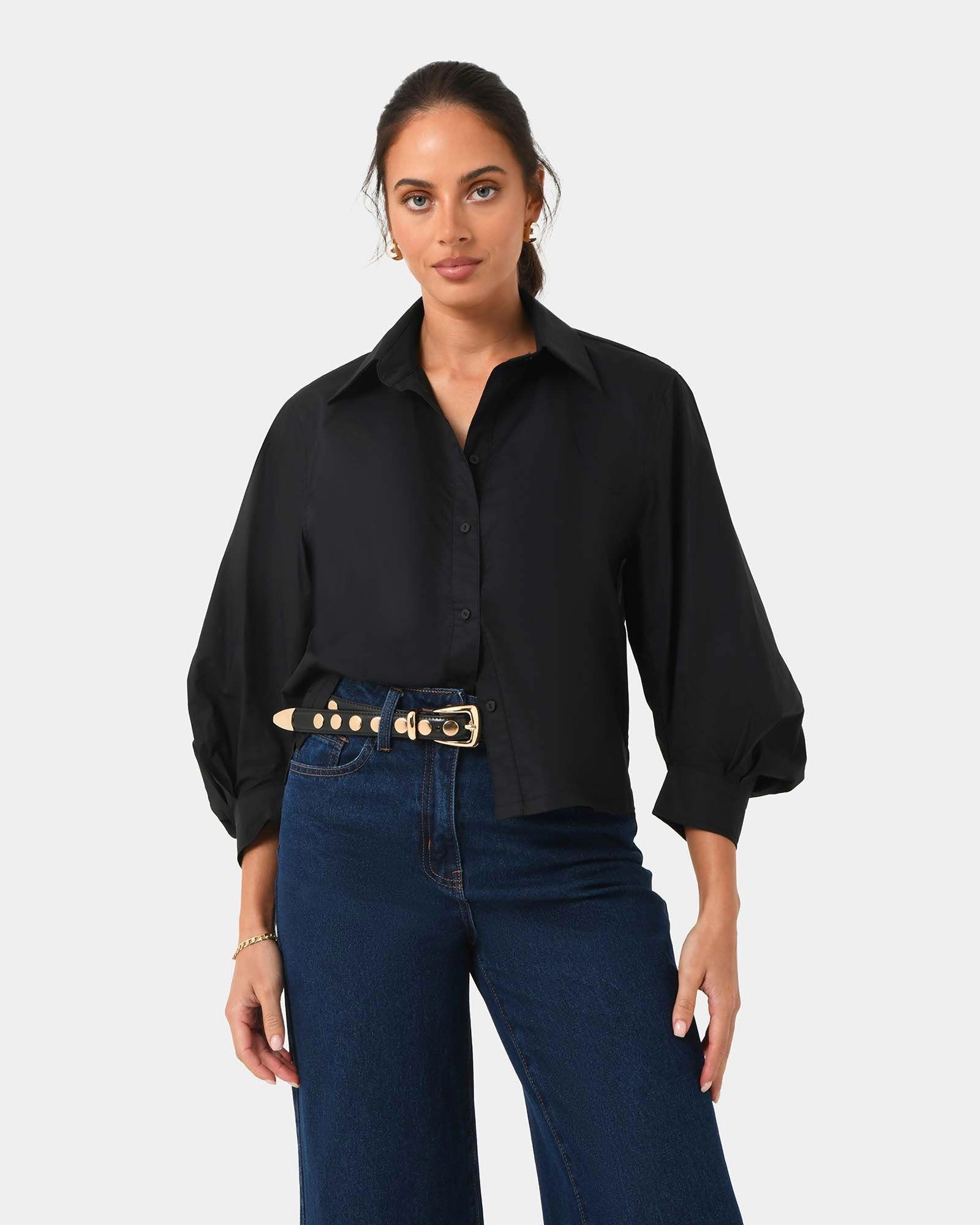 Forcast Clothing - Lica Puff Sleeve Shirt