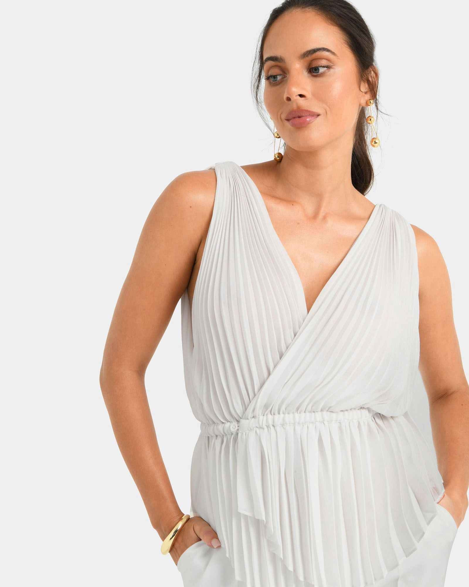 Forcast Clothing - Arina Pleated Top