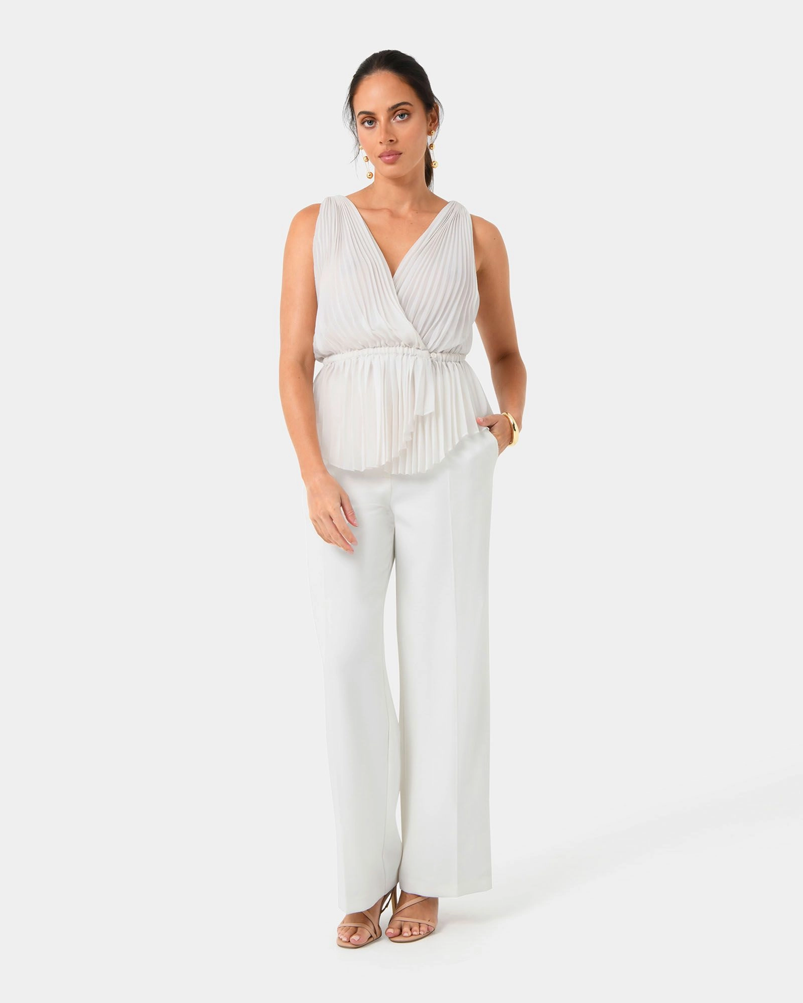 Forcast Clothing - Arina Pleated Top