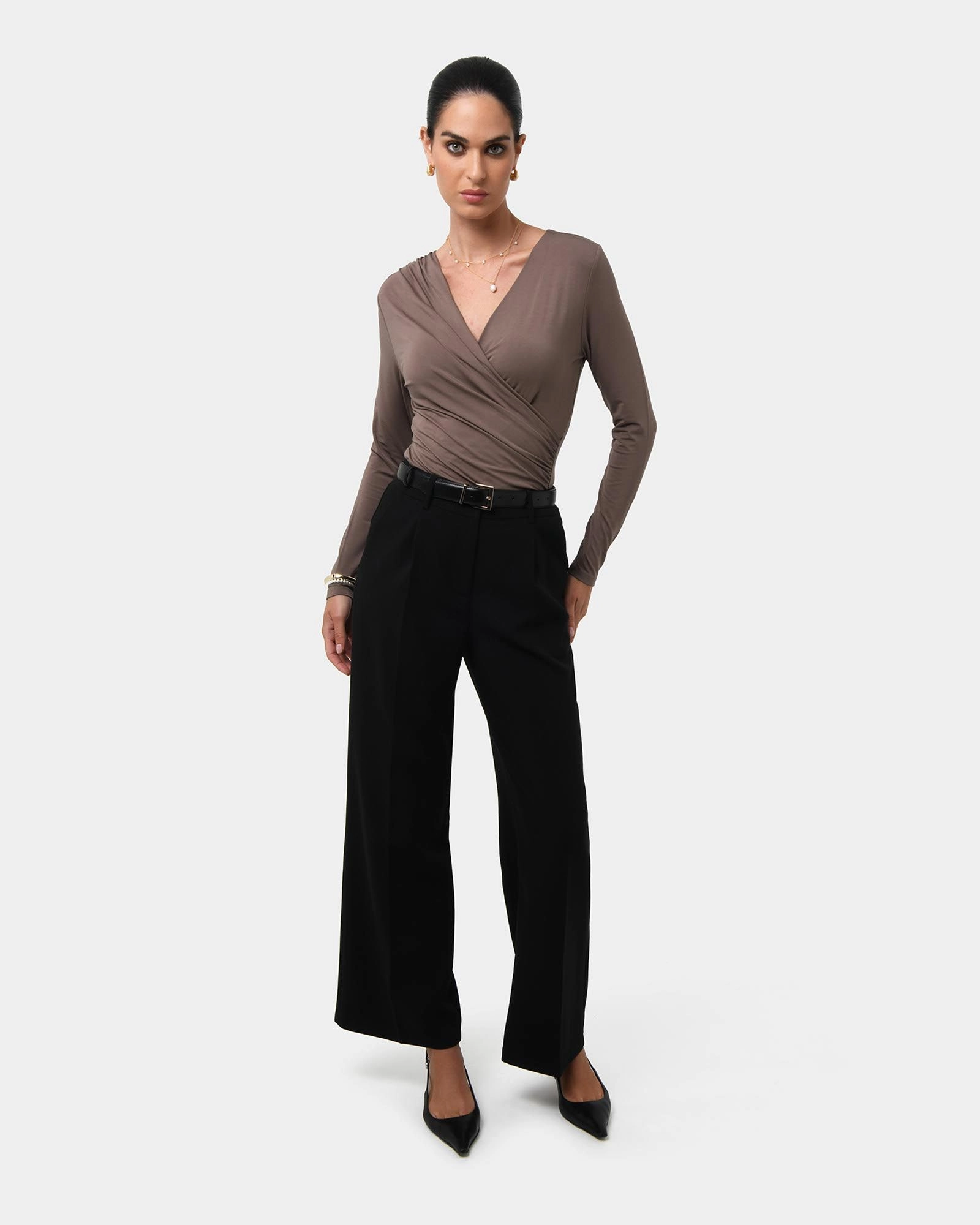 Forcast Clothing - Tika Crossover Ruched Top