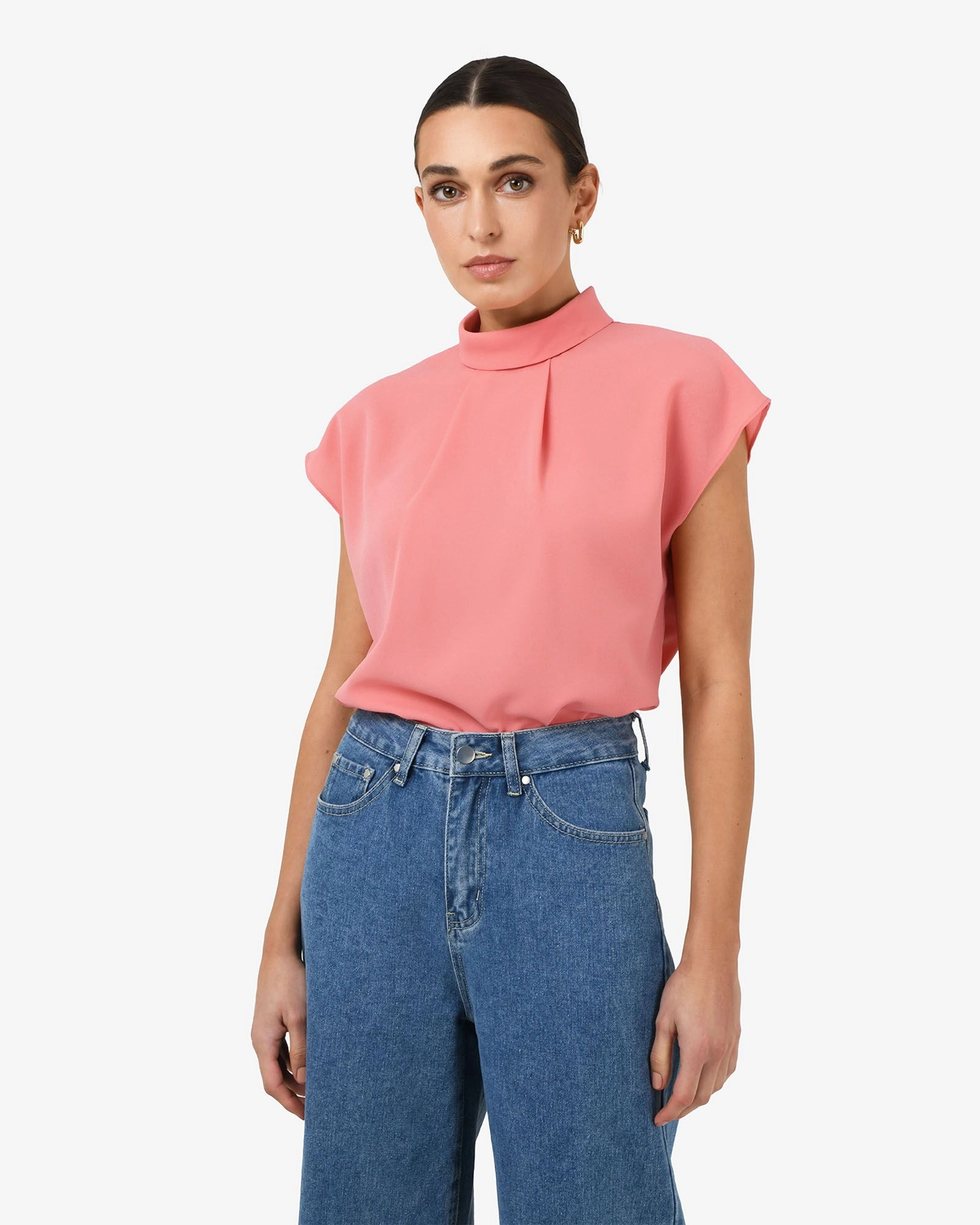 Forcast Clothing - Tiara High Neck Shell Top