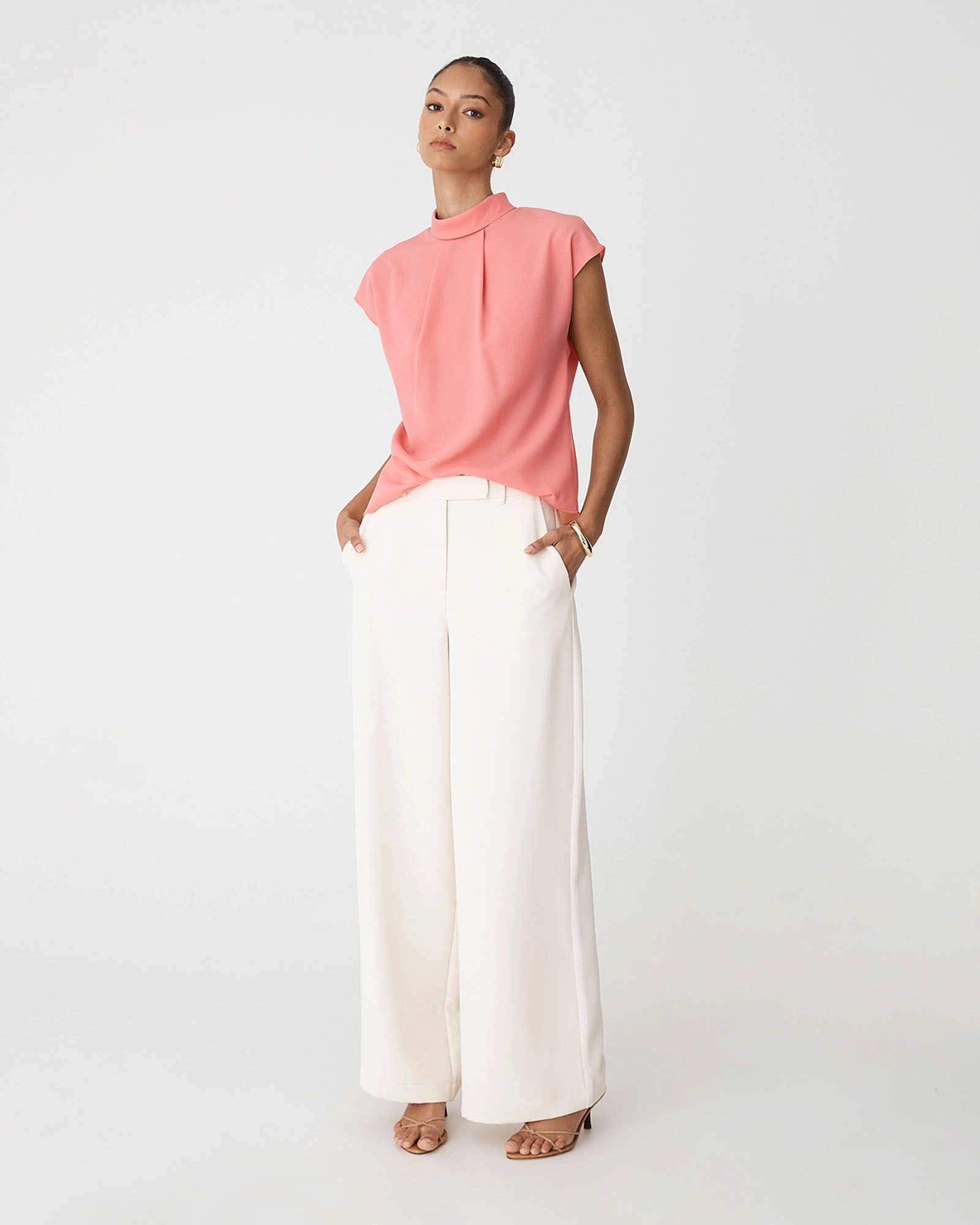 Forcast Clothing - Tiara High Neck Shell Top