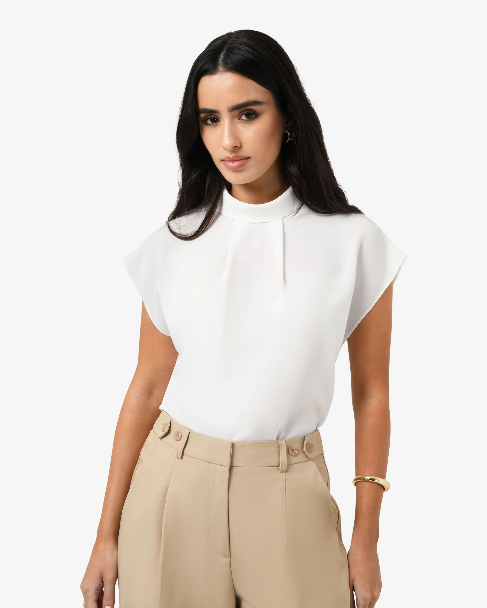 Forcast Clothing - Tiara High Neck Shell Top