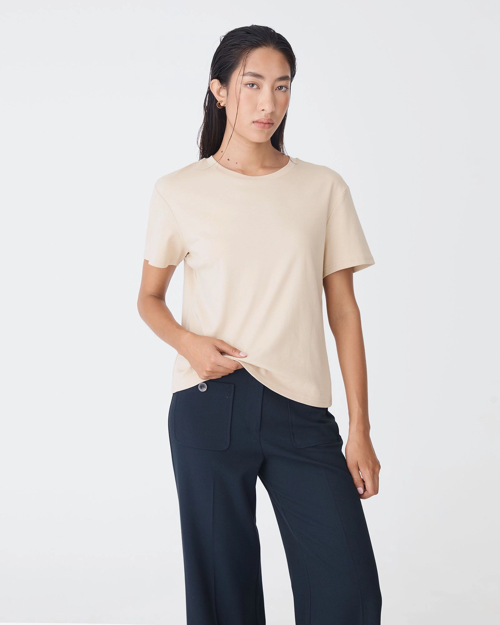 Forcast Clothing - May Relaxed Cotton T-Shirt