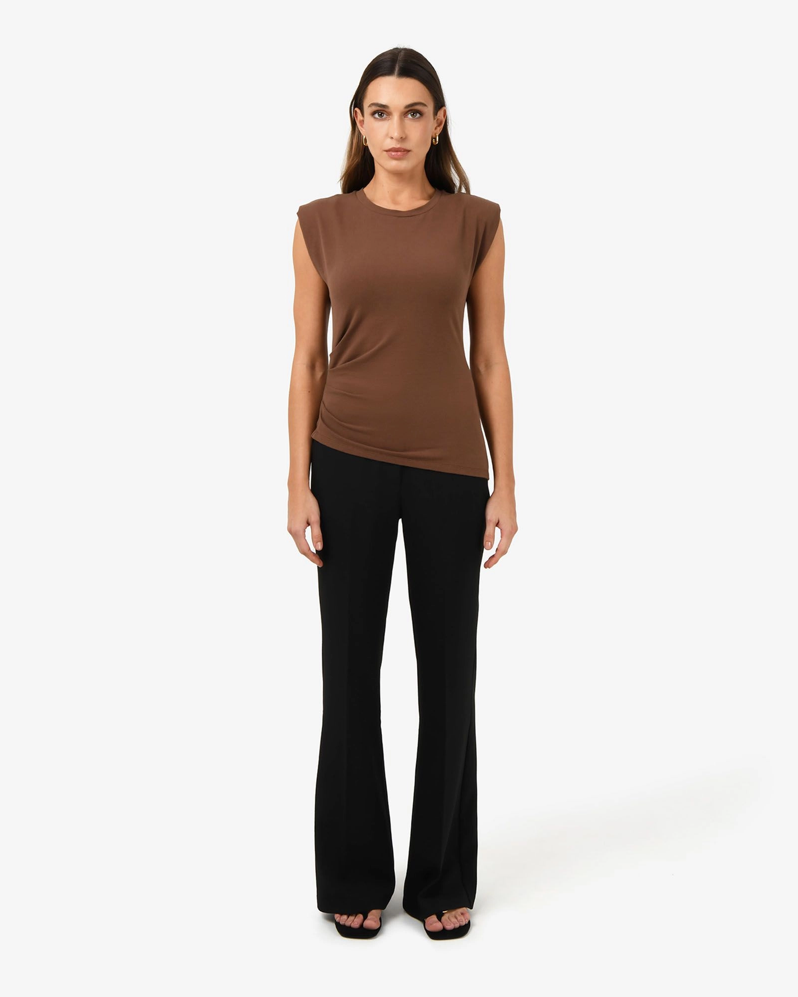 Forcast Clothing - Sarah Padded Ruched Jersey Top
