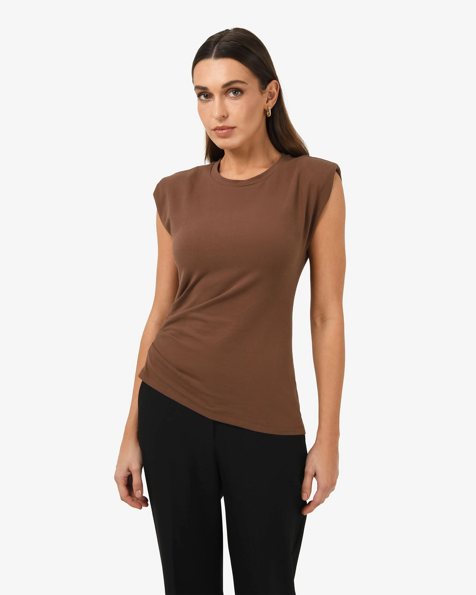 Forcast Clothing - Sarah Padded Ruched Jersey Top