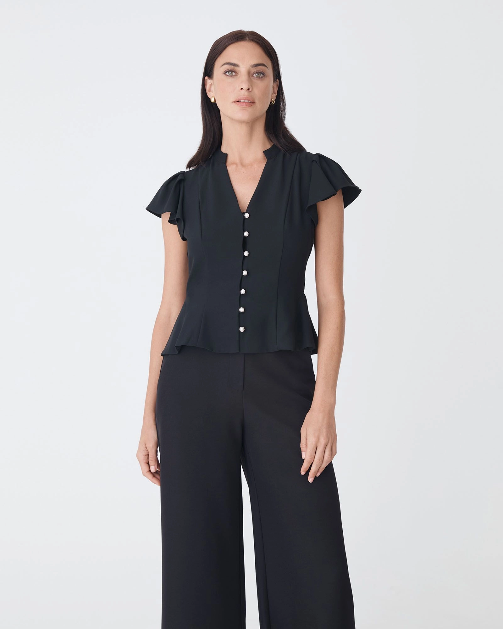 Forcast Clothing - Carissa Gathered Sleeve Top