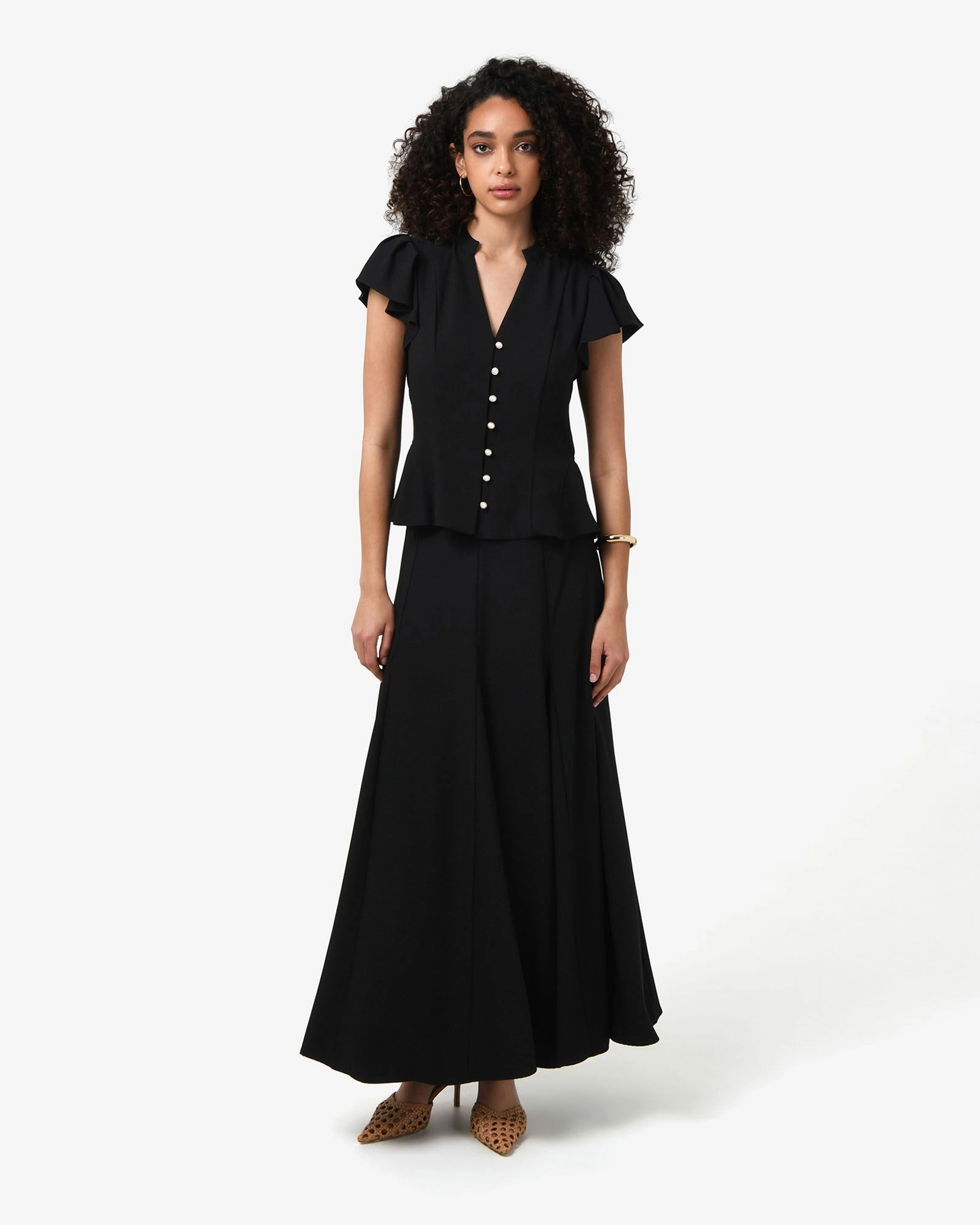 Forcast Clothing - Carissa Gathered Sleeve Top