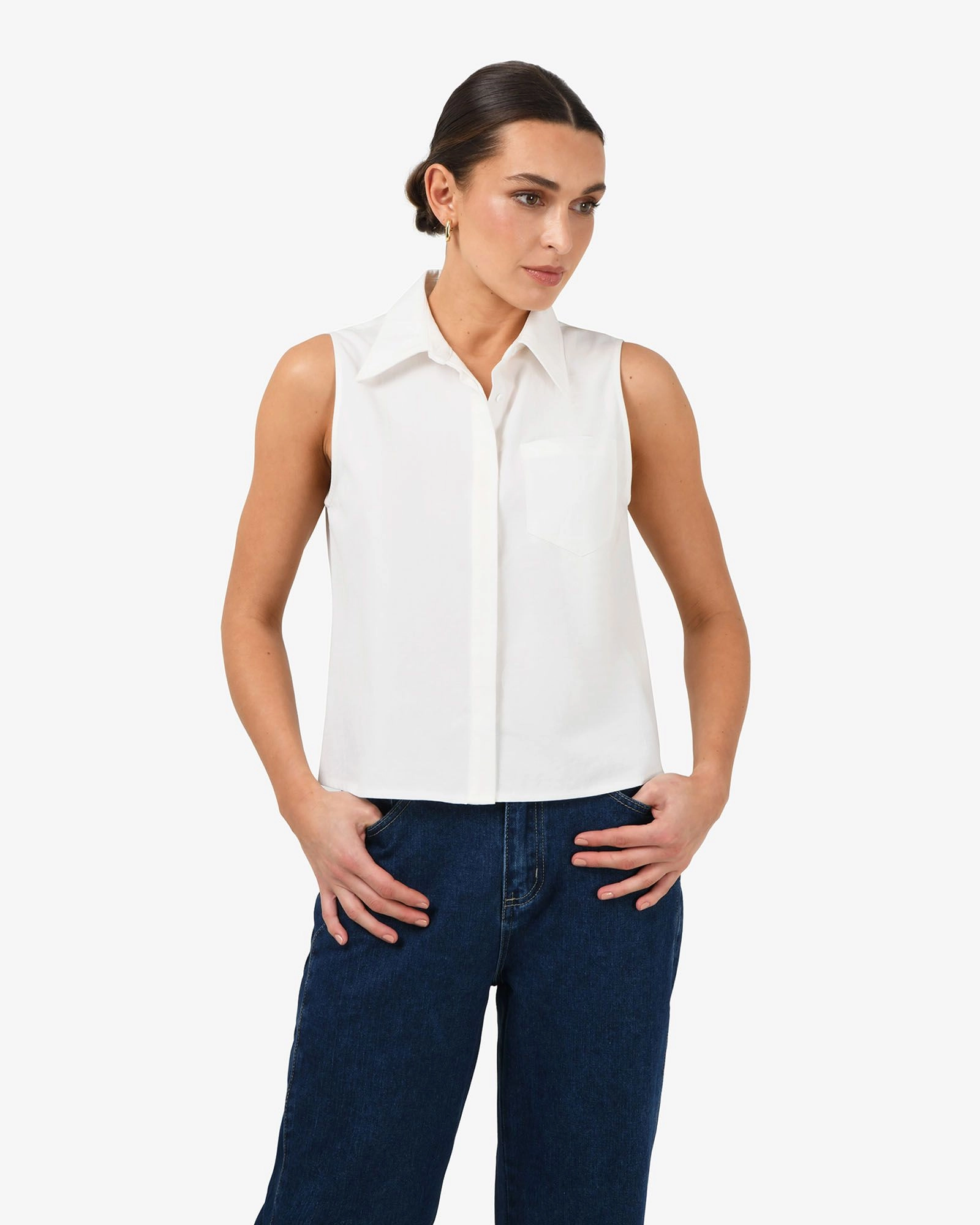 Forcast Clothing - Kia Cotton Sleeveless Shirt