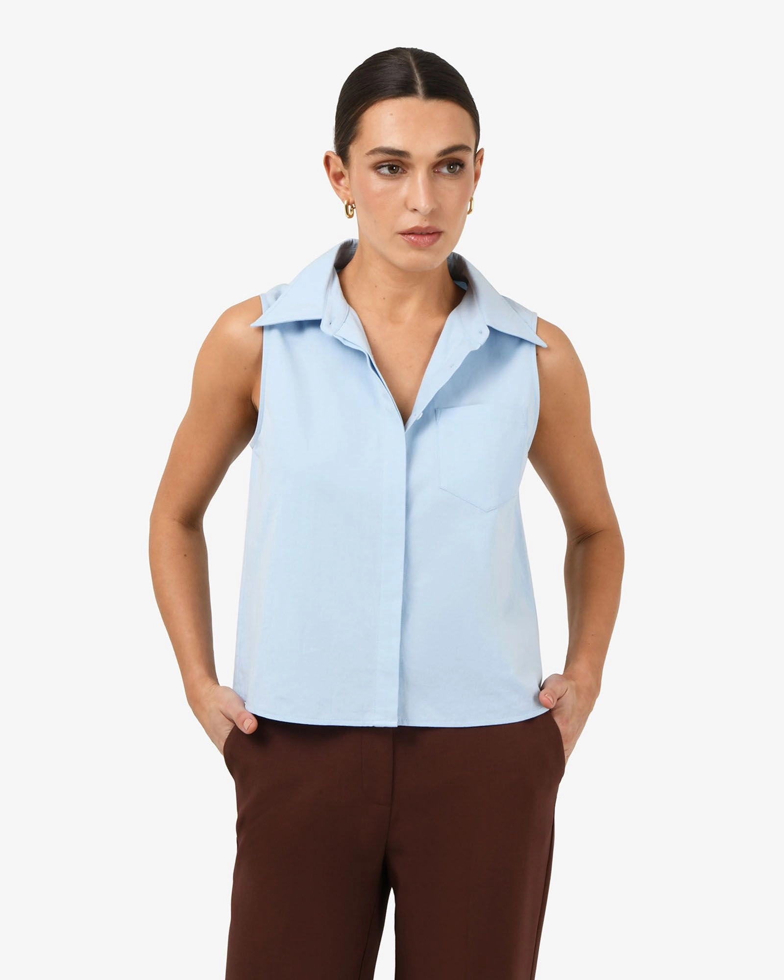 Forcast Clothing - Kia Cotton Sleeveless Shirt