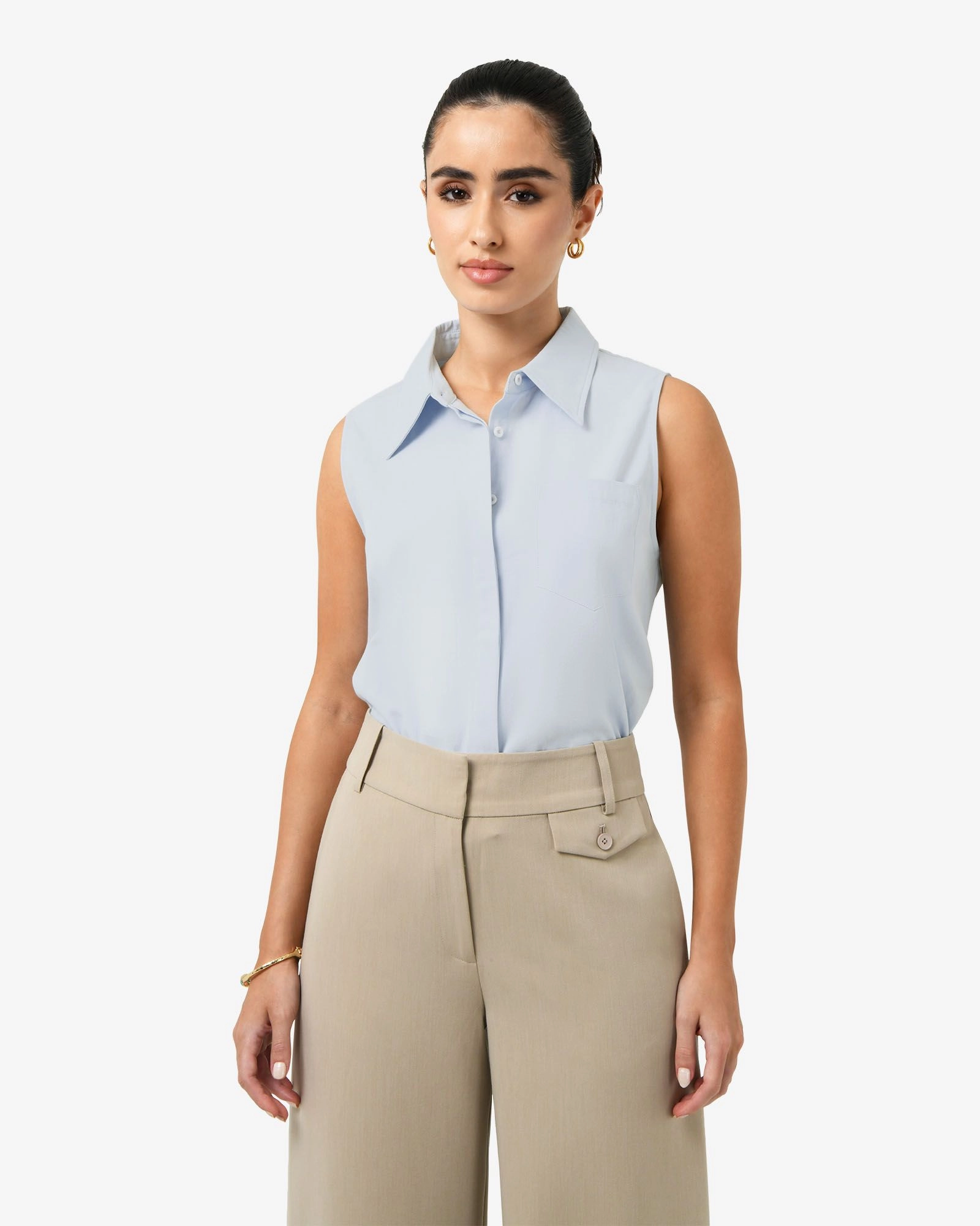 Forcast Clothing - Kia Cotton Sleeveless Shirt