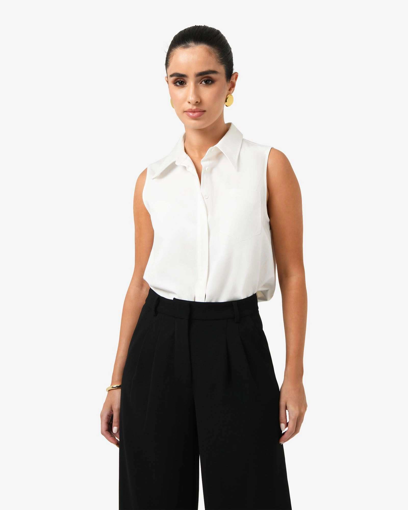 Forcast Clothing - Kia Cotton Sleeveless Shirt