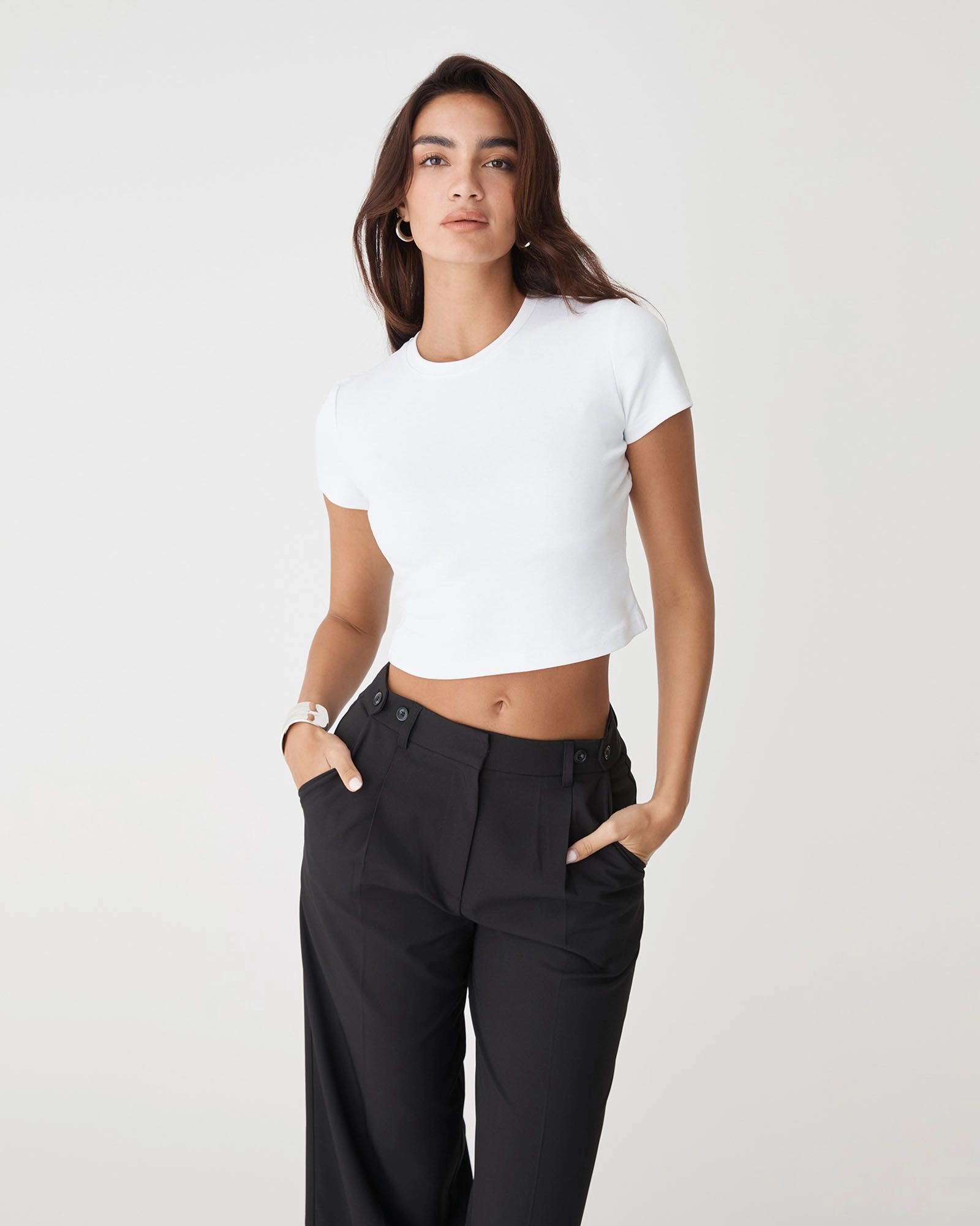 Forcast Clothing - Amy Cropped Baby Tee