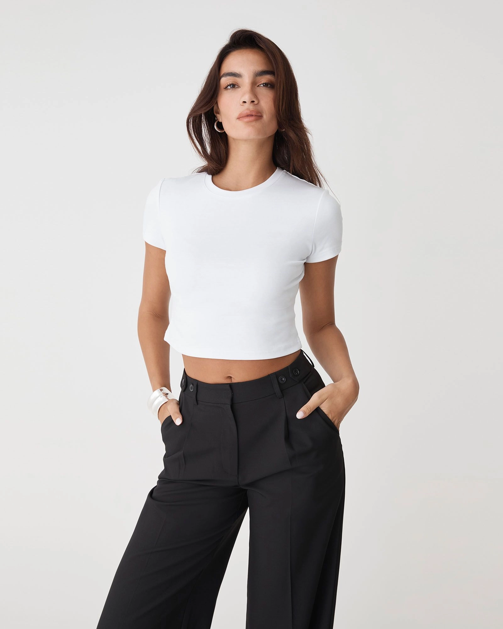 Forcast Clothing - Amy Cropped Baby Tee
