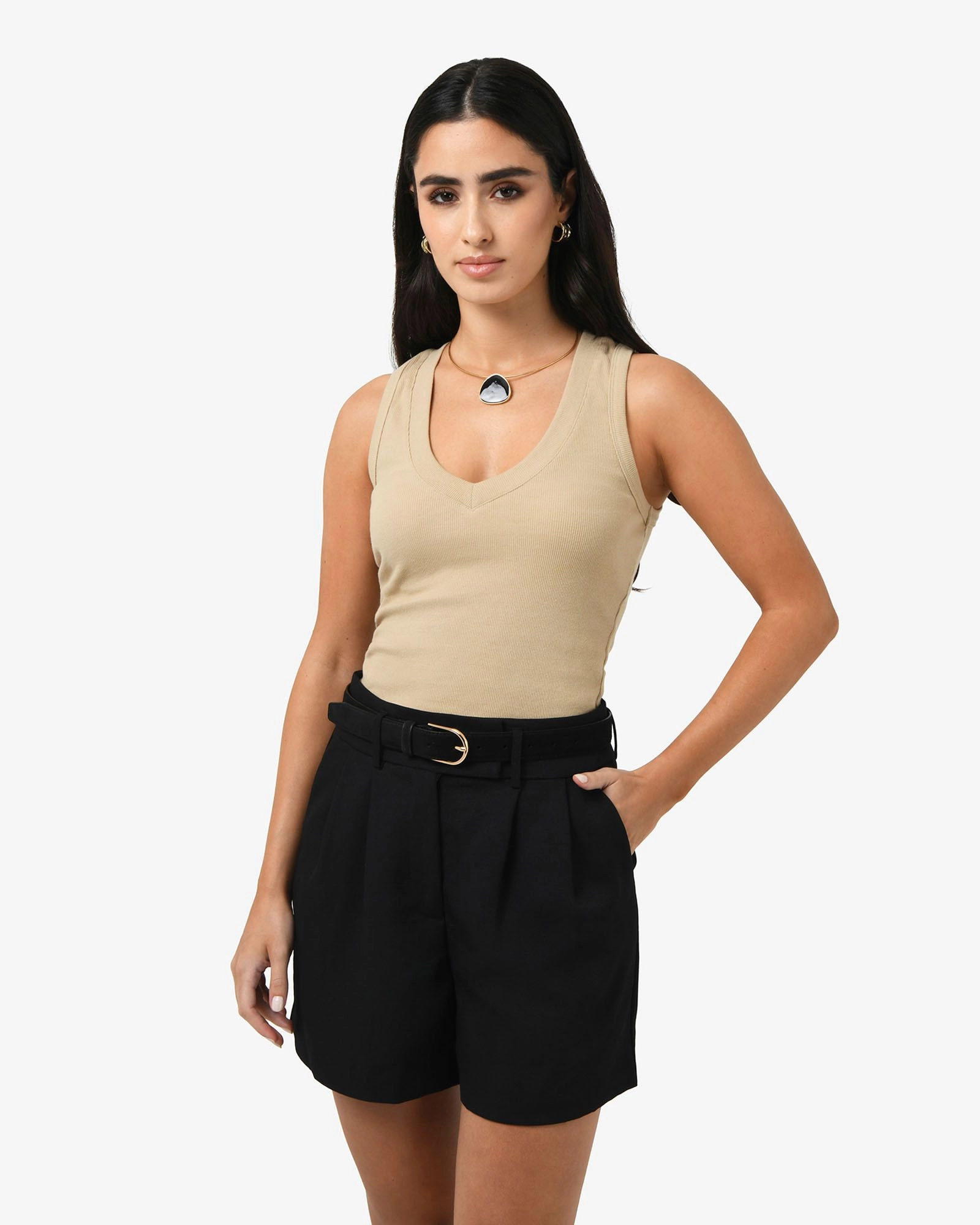 Forcast Clothing - Devon V-Neck Singlet