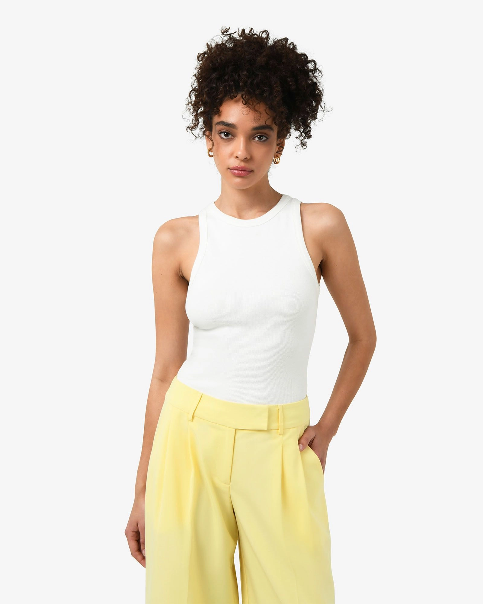 Forcast Clothing - Devon Cotton Blend Singlet
