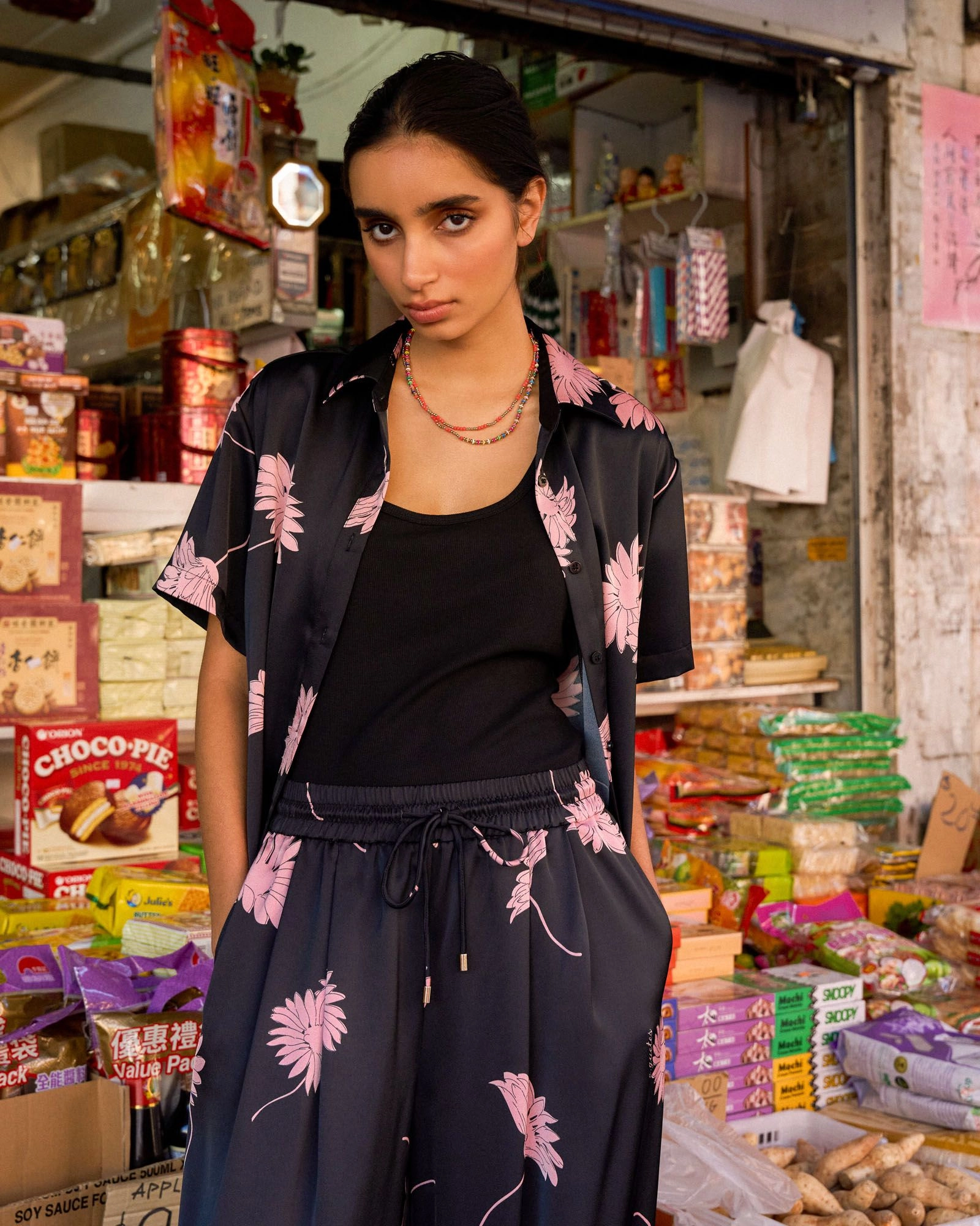 Forcast Clothing - Felicia Floral Satin Shirt