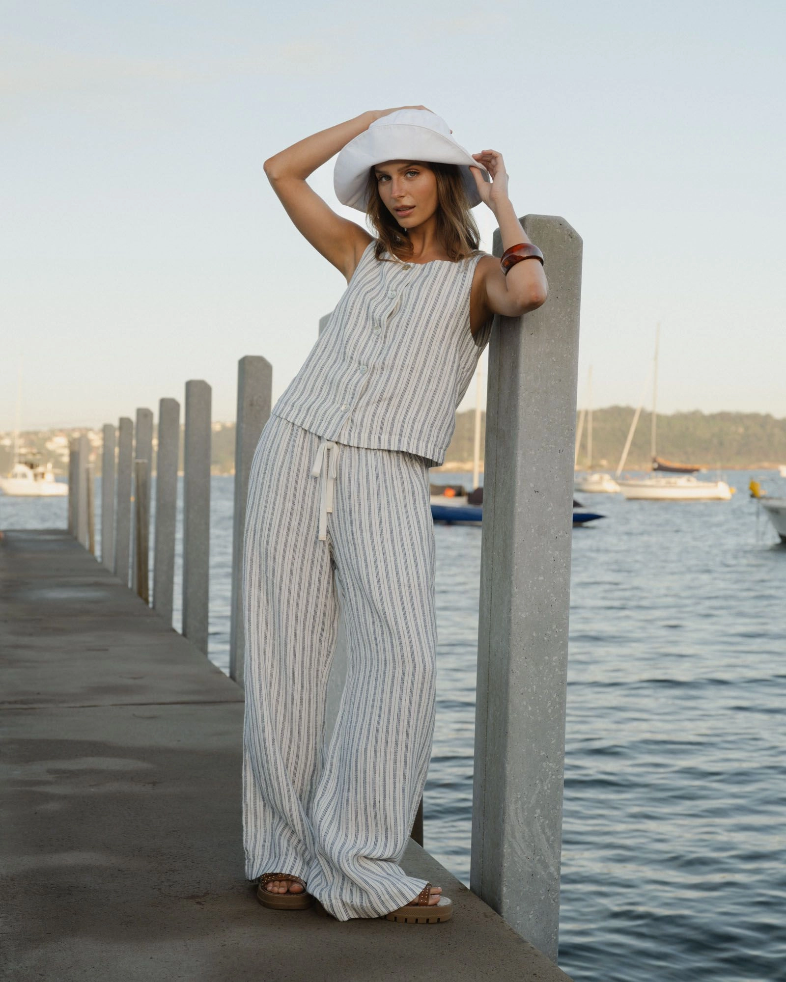 Forcast Clothing - Milos Button Through Shell Top