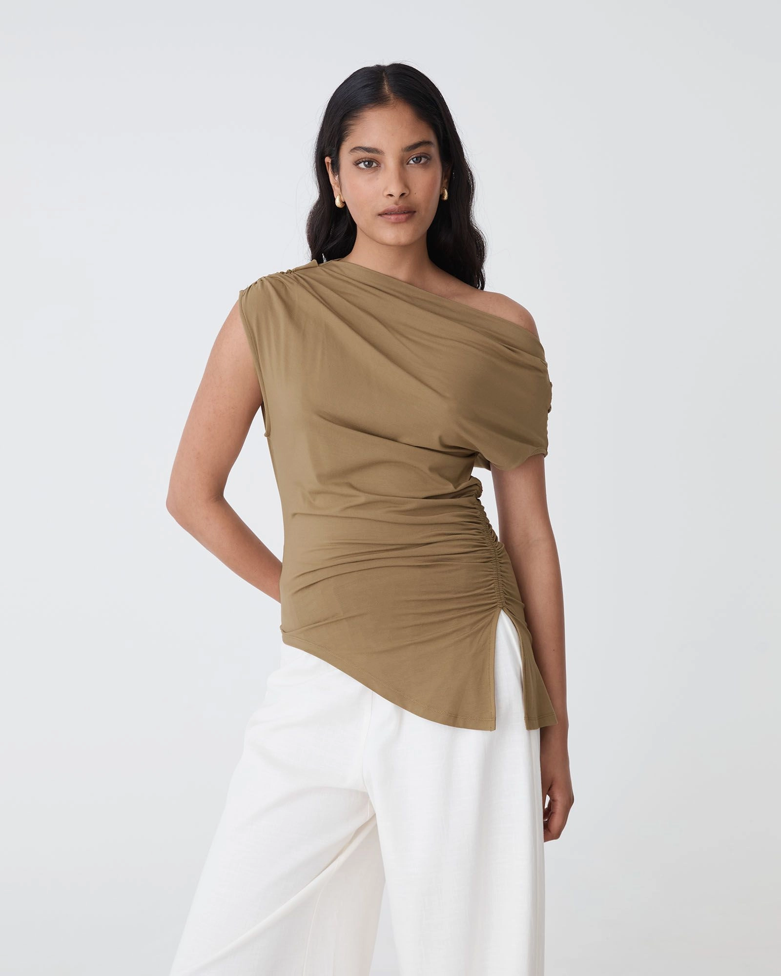 Forcast Clothing - Keeley Bamboo Split Hem Top 