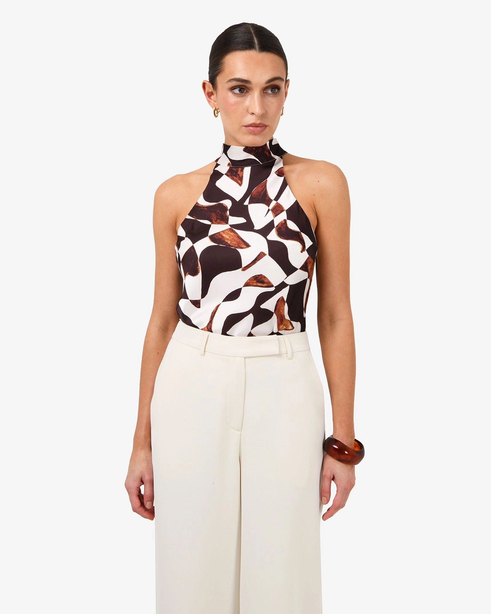 Forcast Clothing - Hazel Printed Halter Neck Top 