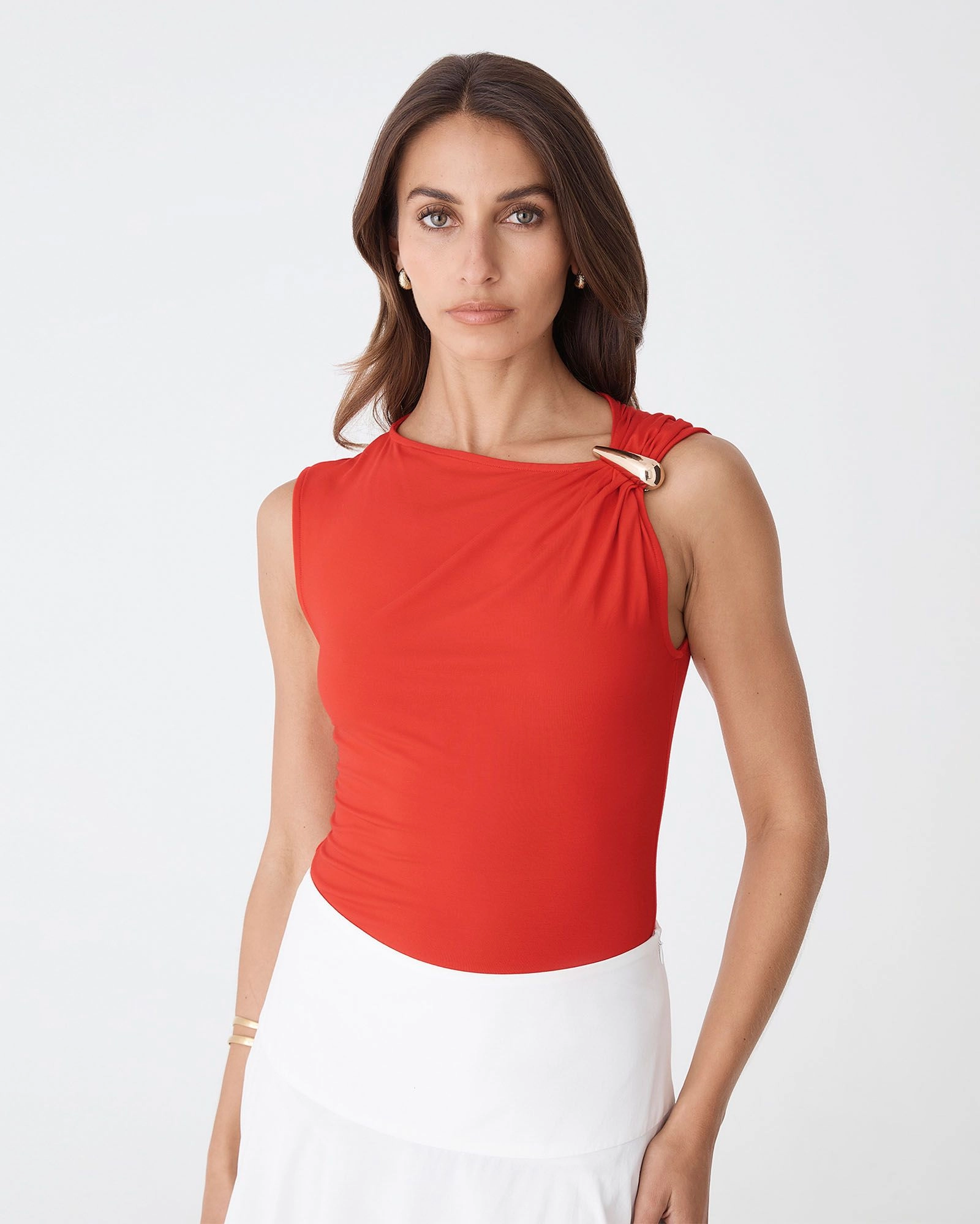 Forcast Clothing - Kirsty Bamboo Ruched Top