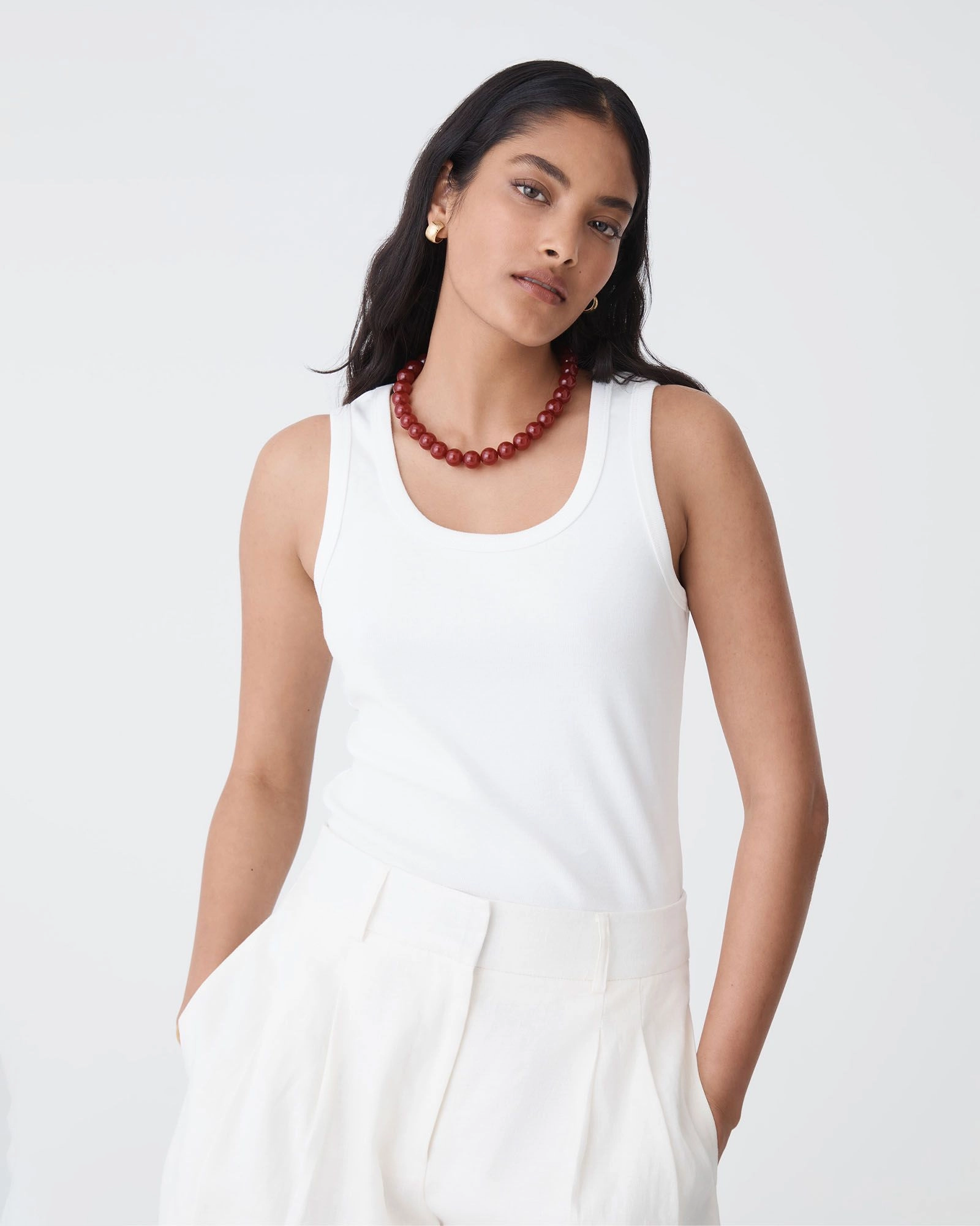Forcast Clothing - Maisie Cotton Rib Singlet 