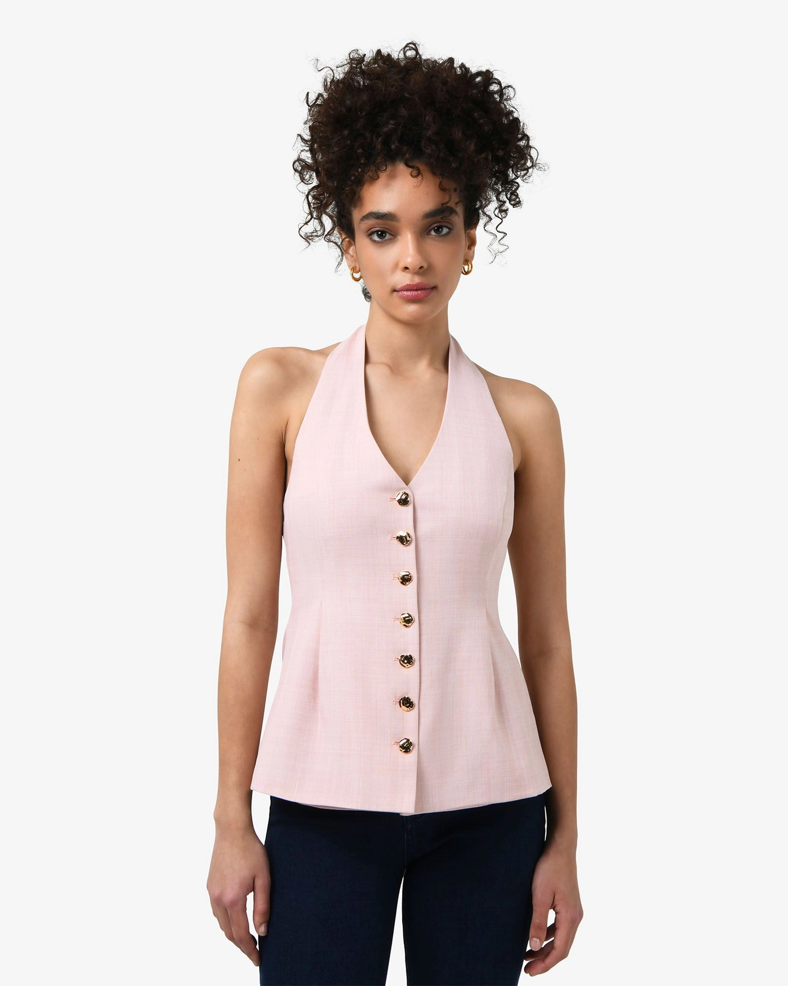 Forcast Clothing - Lola Halter Neck Peplum Vest