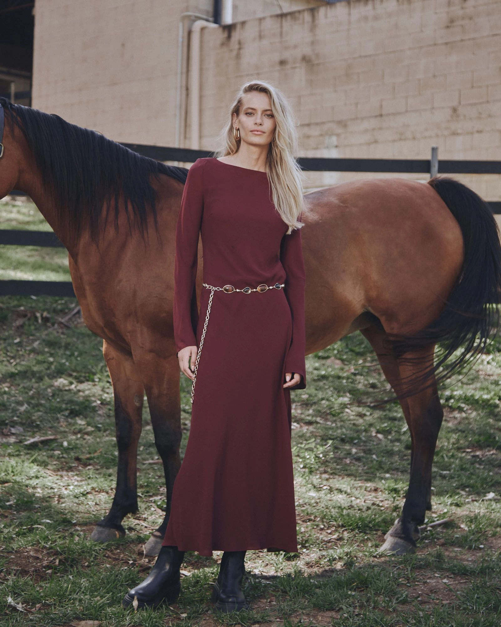 Forcast Clothing - Quinn Bias Tie Waist Dress