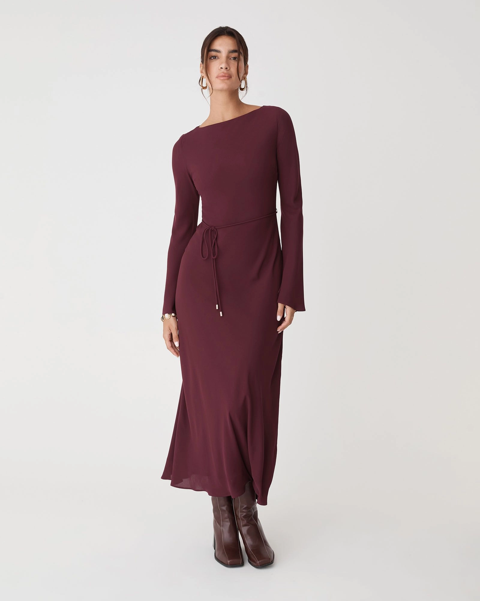 Forcast Clothing - Quinn Bias Tie Waist Dress
