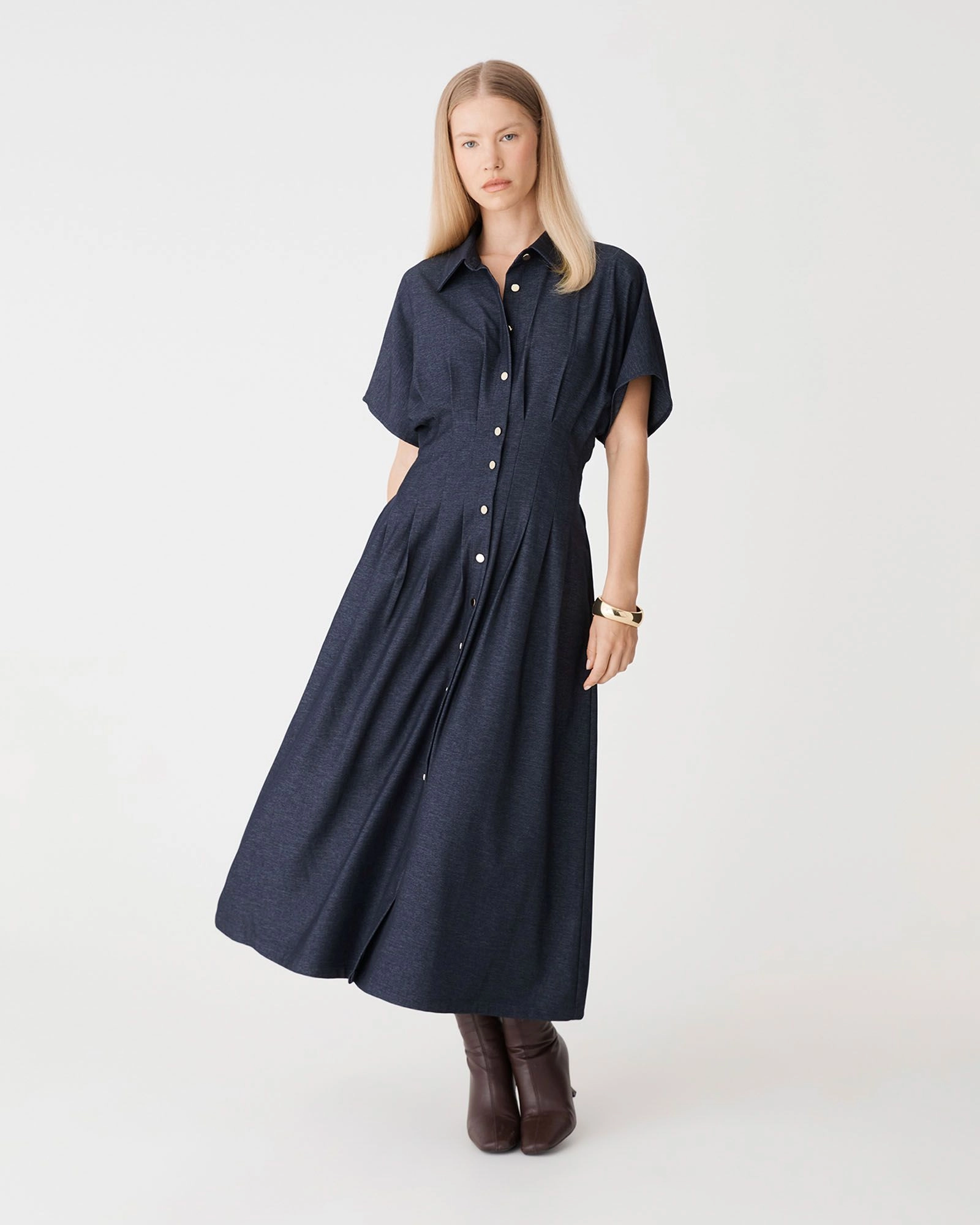 Forcast Clothing - Gilda Pleat Waist Dress