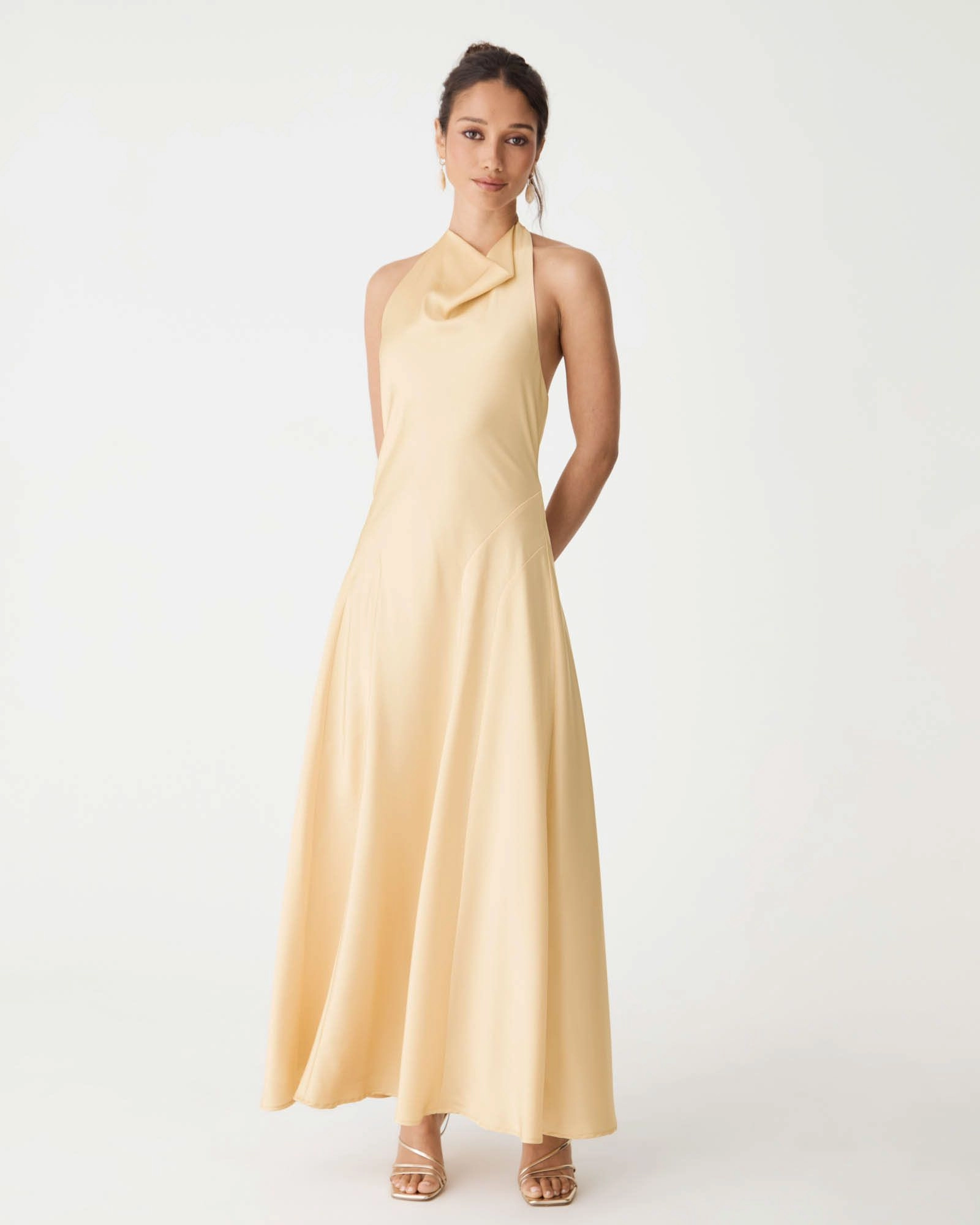 Forcast Clothing - Santana Halter Satin Dress