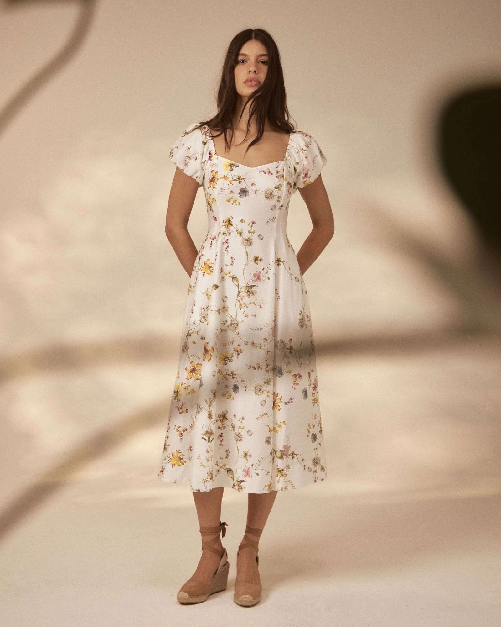 Forcast Clothing - Katie Puff Sleeve A-Line Dress