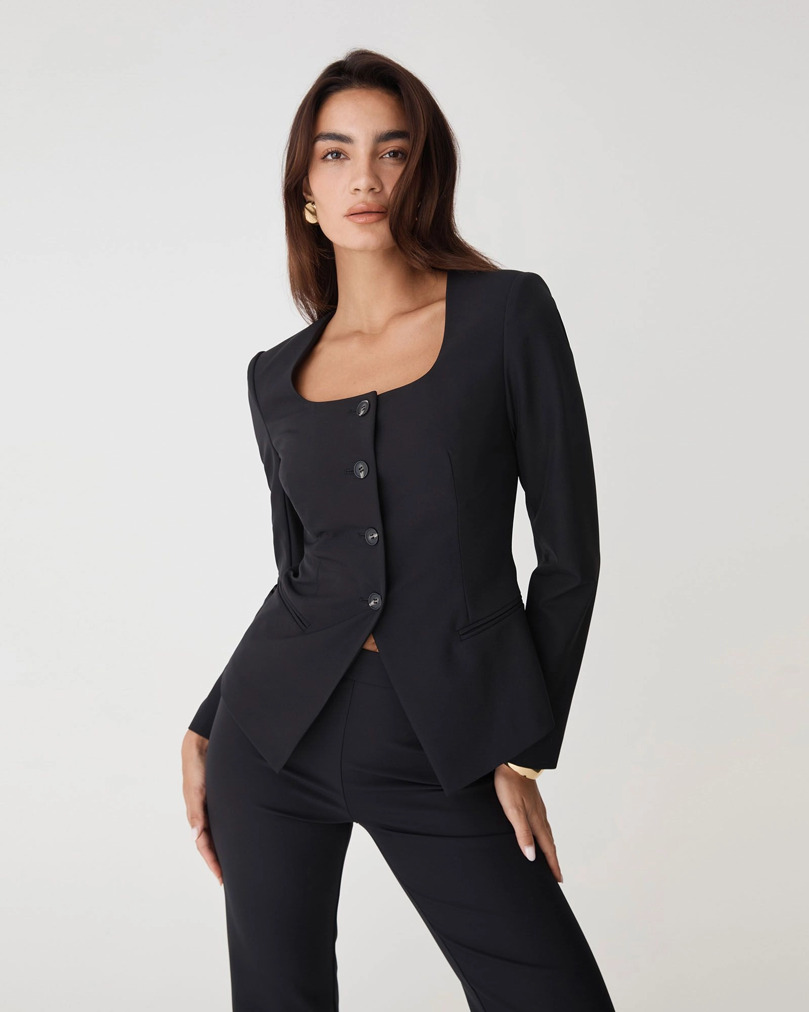 Forcast Clothing - Thea Scoop Neck Blazer