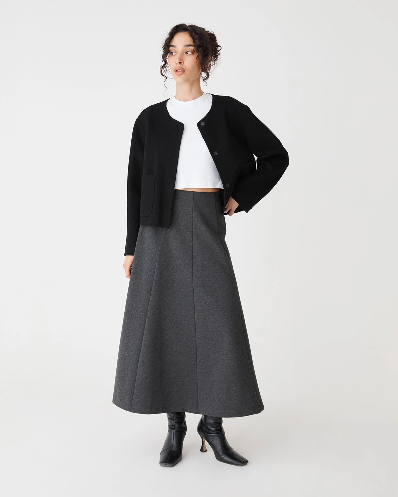 Forcast Clothing - Alani Crop Wool Jacket
