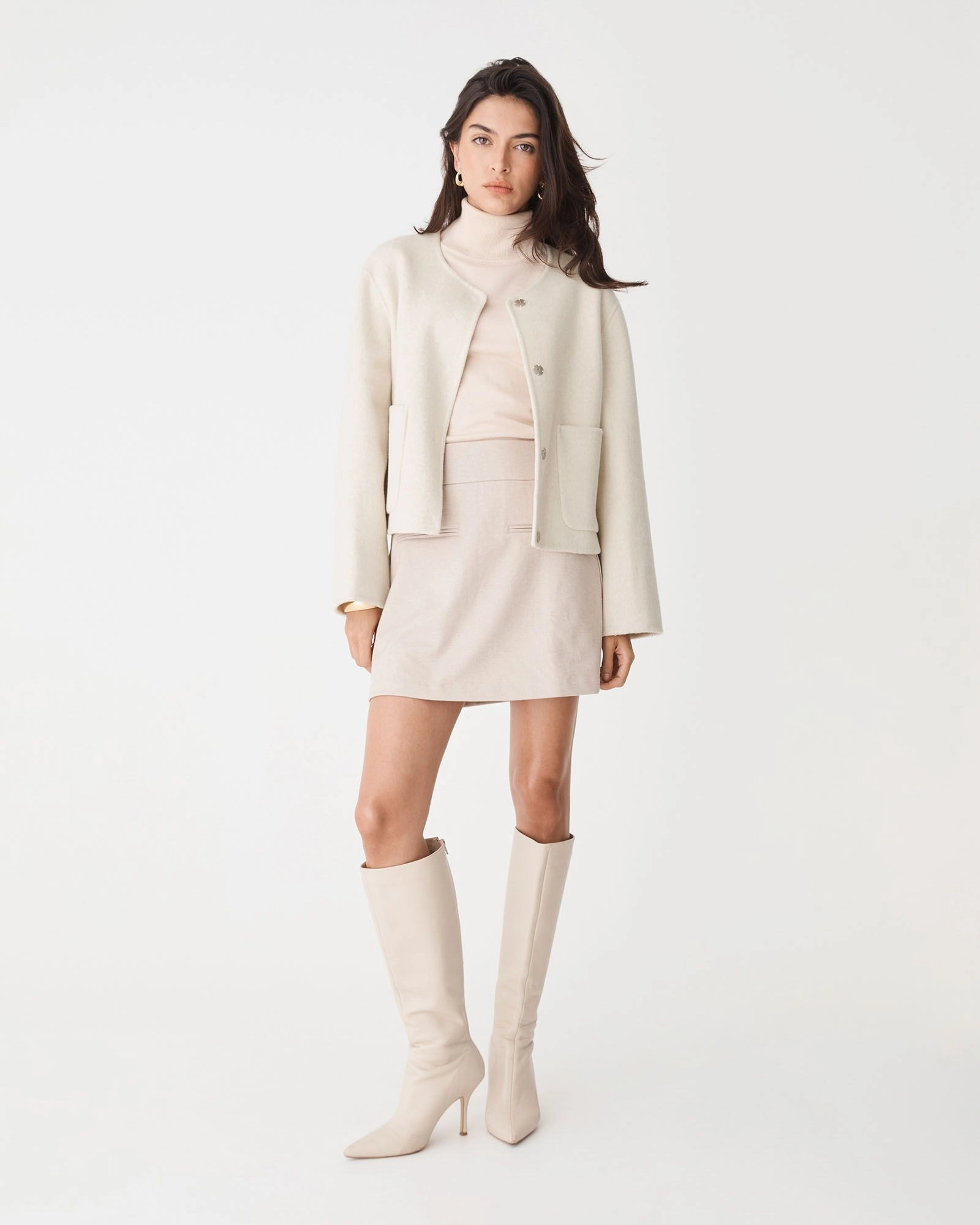 Forcast Clothing - Alani Crop Wool Jacket