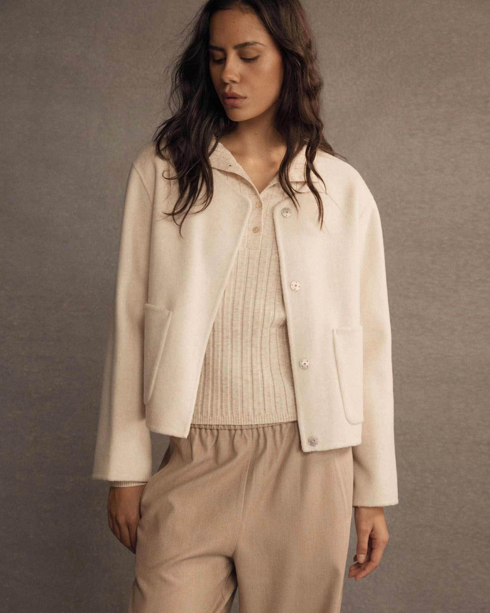 Forcast Clothing - Alani Crop Wool Jacket