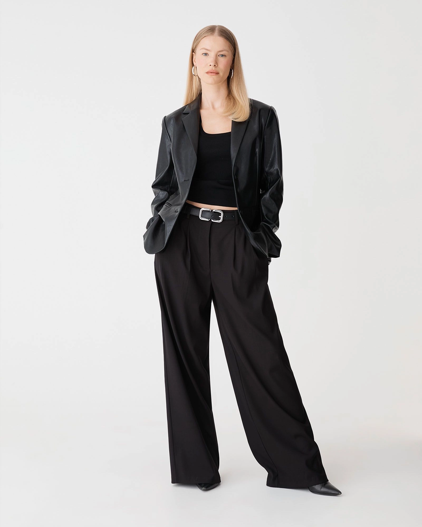 Forcast Clothing - Shay Faux Leather Blazer