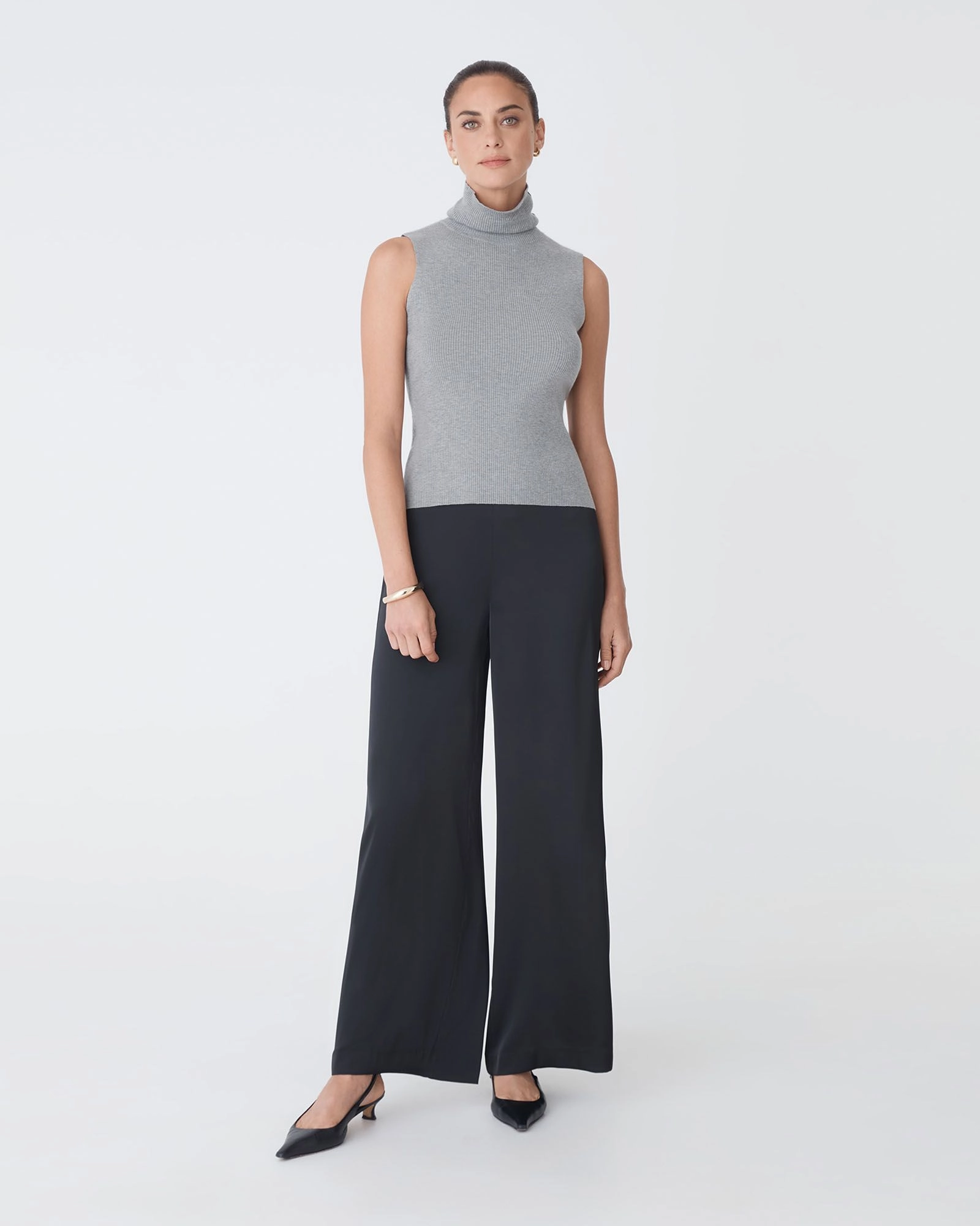 Forcast Clothing - Suzie Turtleneck Rib Knit Top