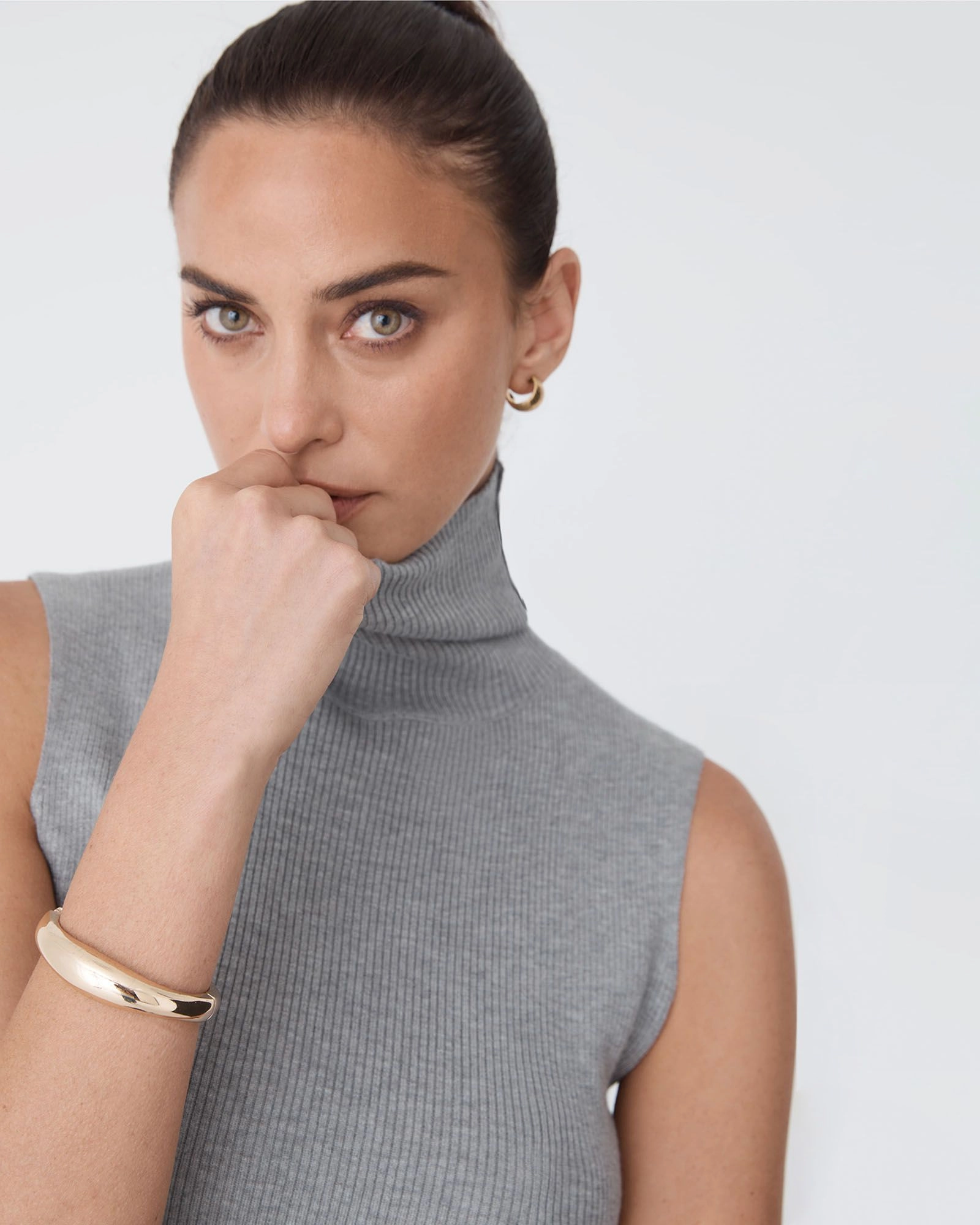 Forcast Clothing - Suzie Turtleneck Rib Knit Top