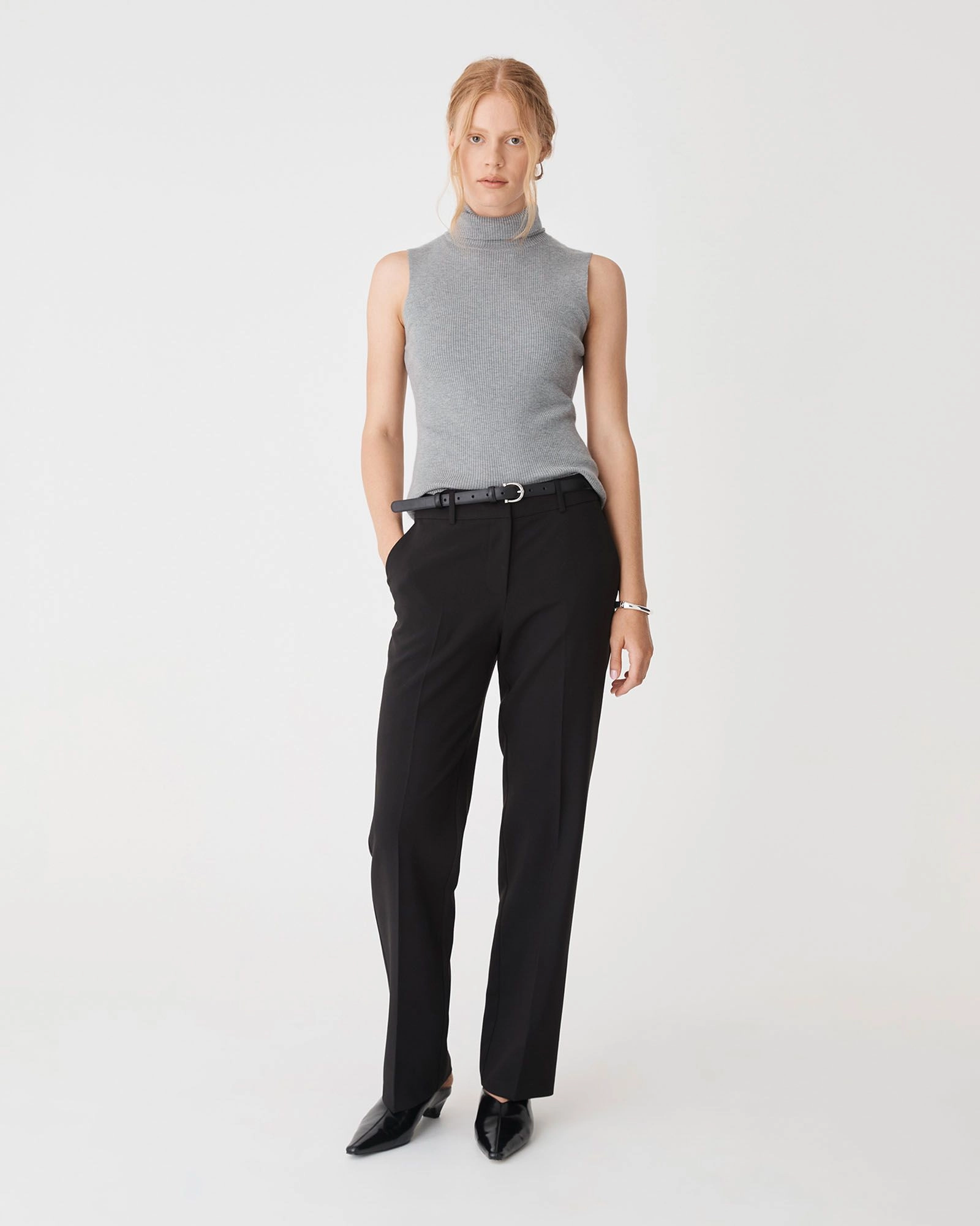 Forcast Clothing - Suzie Turtleneck Rib Knit Top