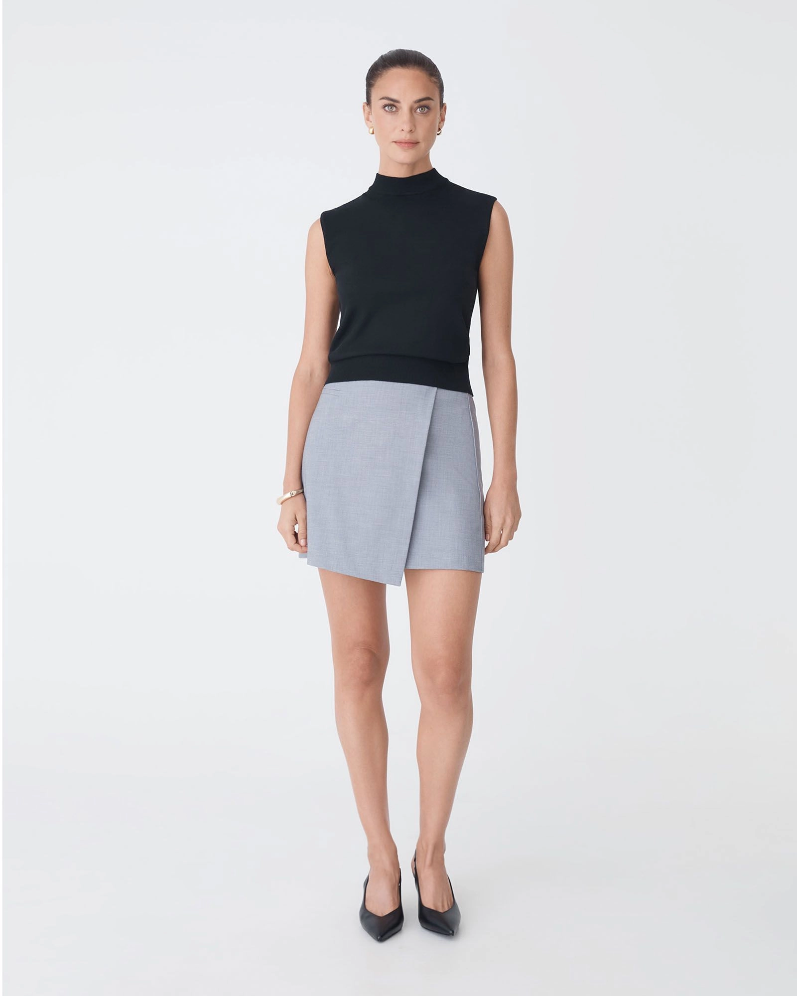 Forcast Clothing - Dina Mock Neck Knit Top