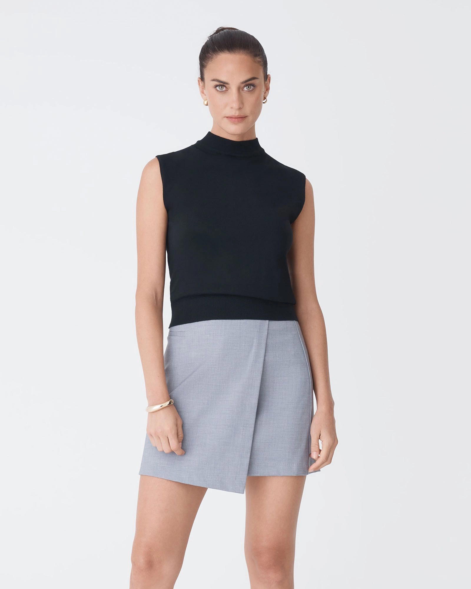 Forcast Clothing - Dina Mock Neck Knit Top