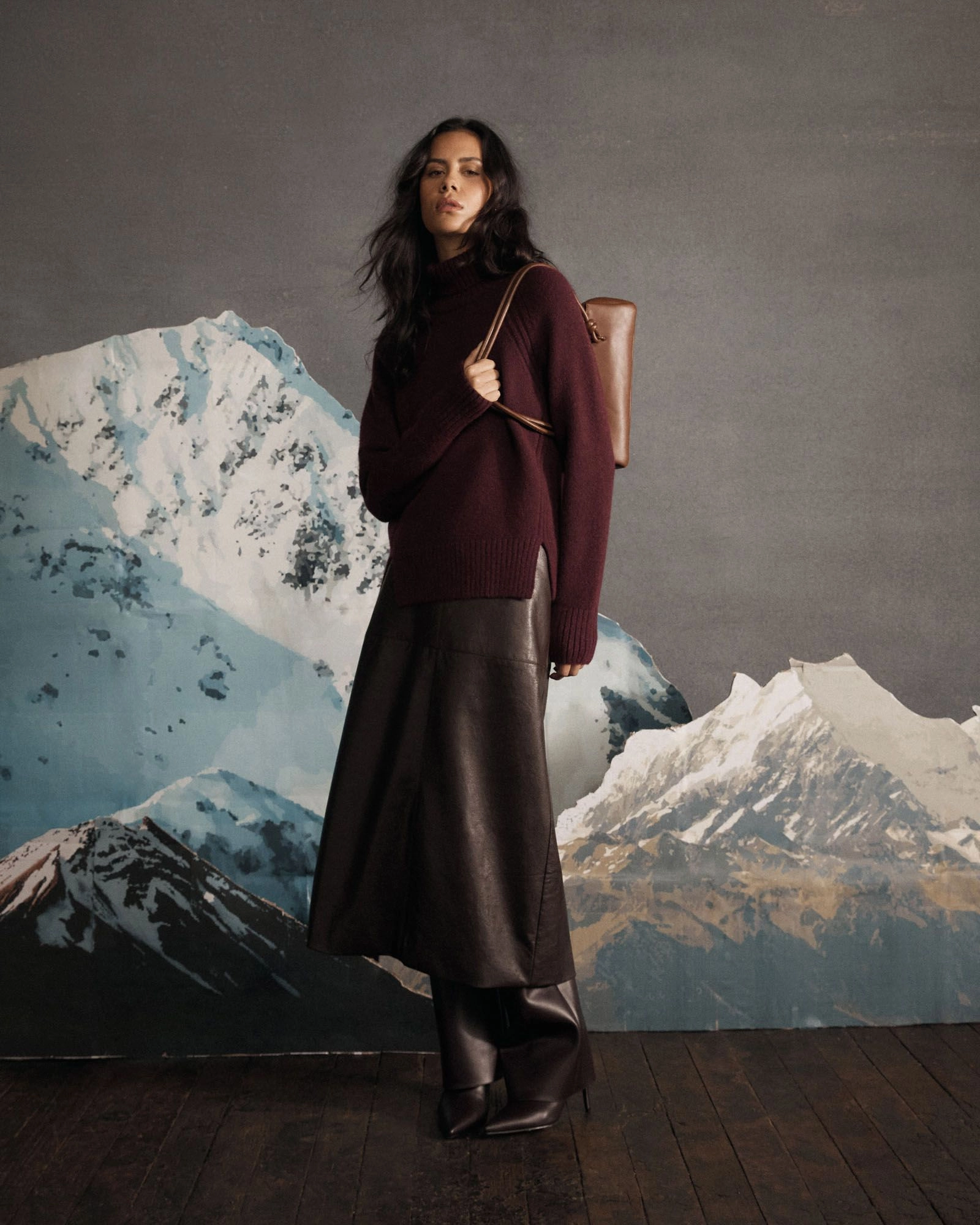 Forcast Clothing - Jada Notch Hem Turtleneck Knit